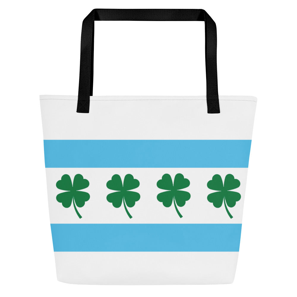 Chi-rish flag All-Over Print Large Tote Bag