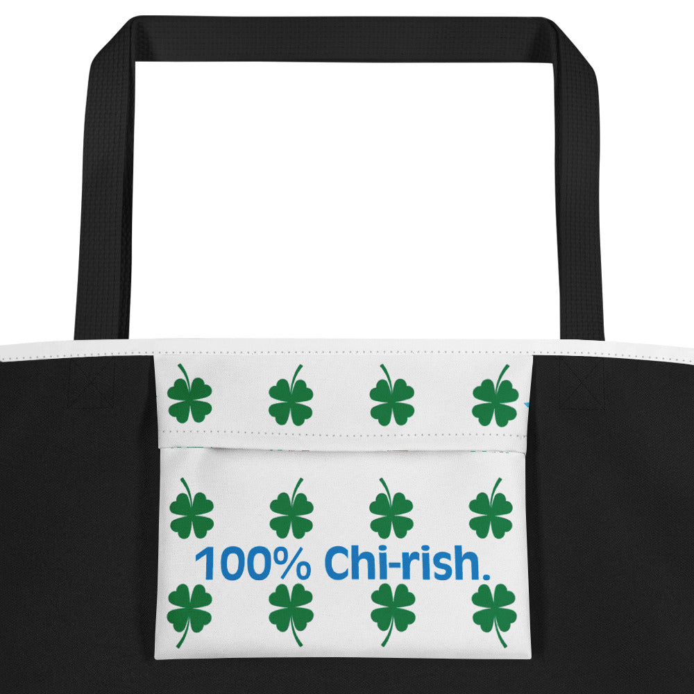 Chi-rish flag All-Over Print Large Tote Bag