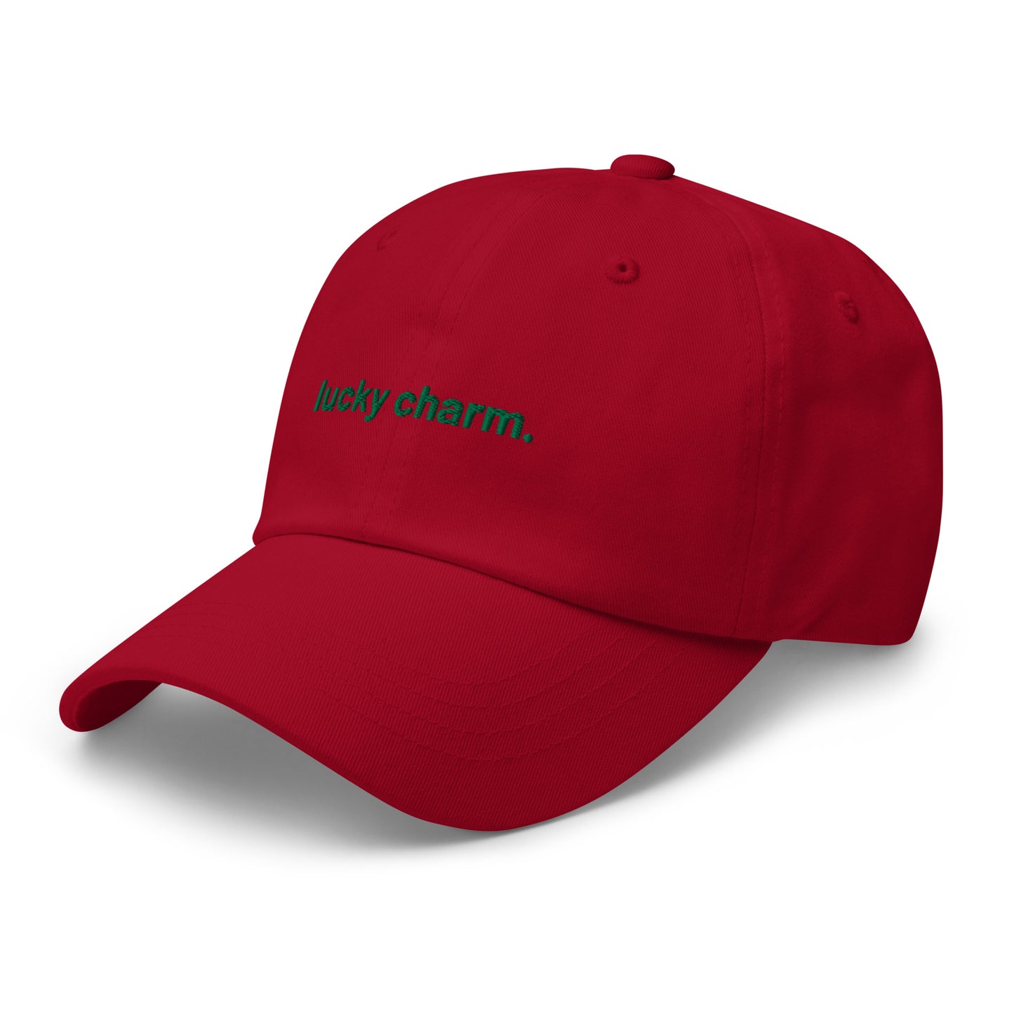 “lucky charm.” & shamrocks trio Embroidered Baseball Hat