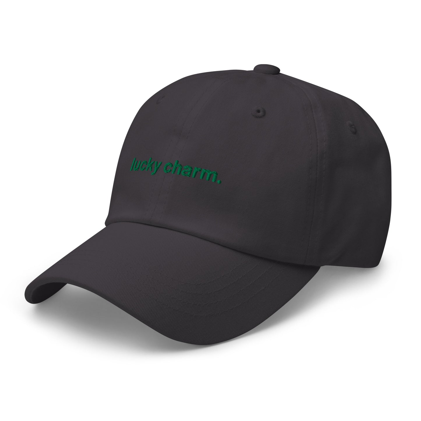 “lucky charm.” & shamrocks trio Embroidered Baseball Hat