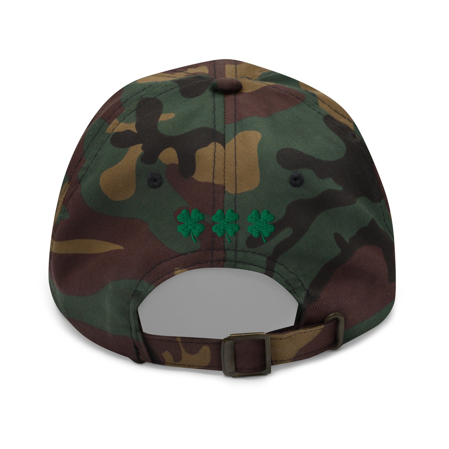 “lucky charm.” & shamrocks trio Embroidered Baseball Hat