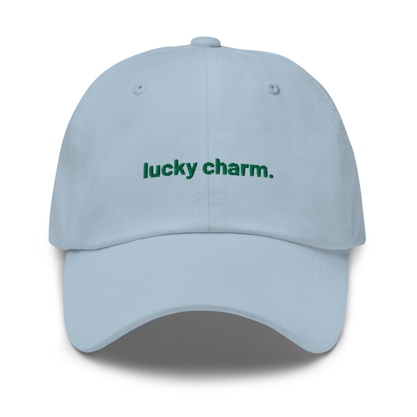 “lucky charm.” & shamrocks trio Embroidered Baseball Hat