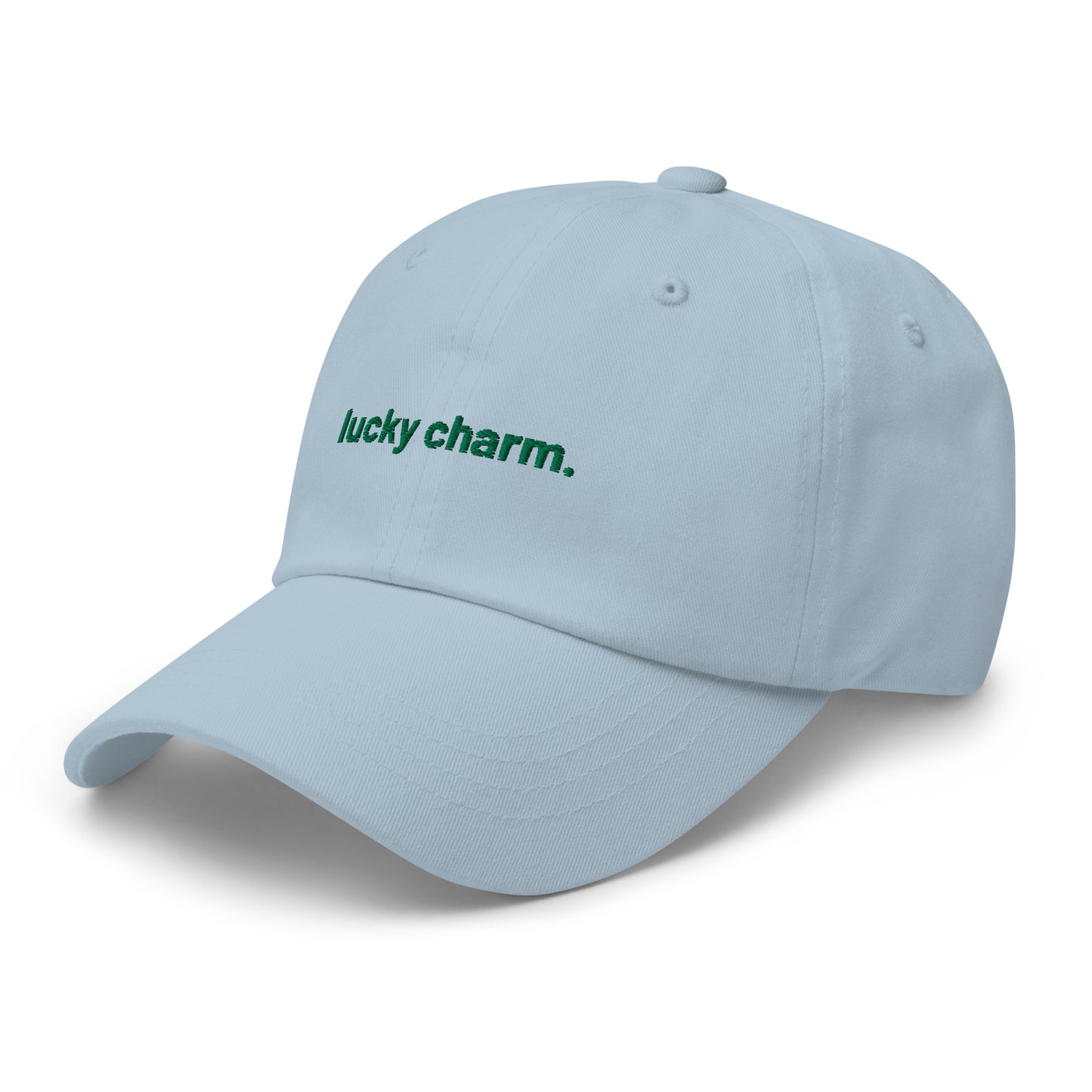 “lucky charm.” & shamrocks trio Embroidered Baseball Hat