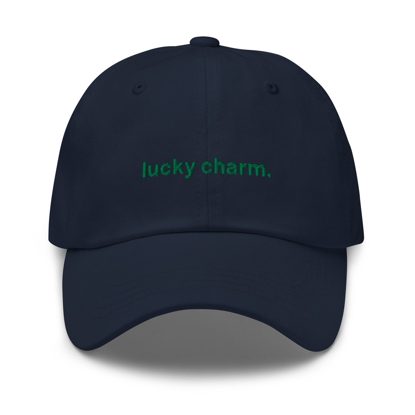 “lucky charm.” & shamrocks trio Embroidered Baseball Hat