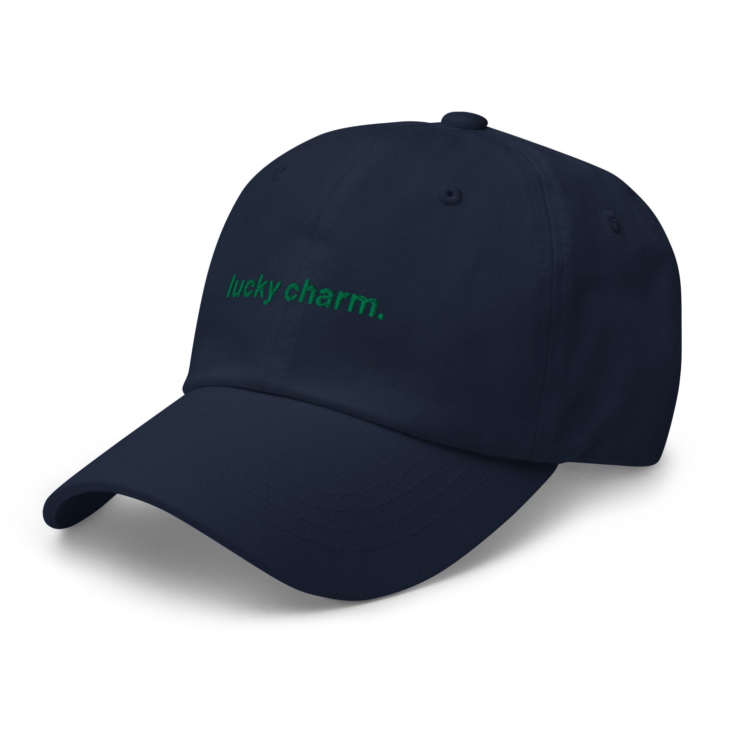 “lucky charm.” & shamrocks trio Embroidered Baseball Hat