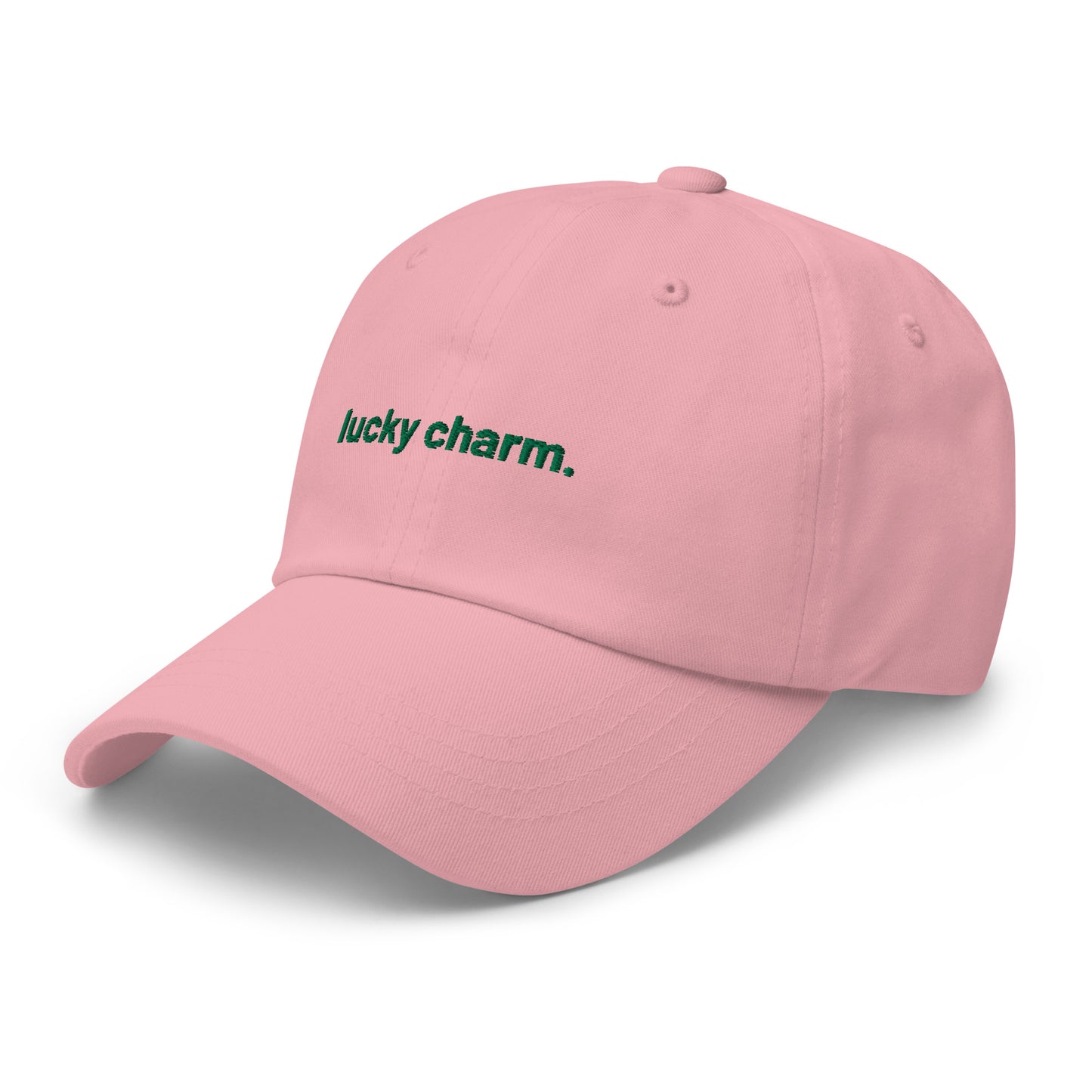 “lucky charm.” & shamrocks trio Embroidered Baseball Hat