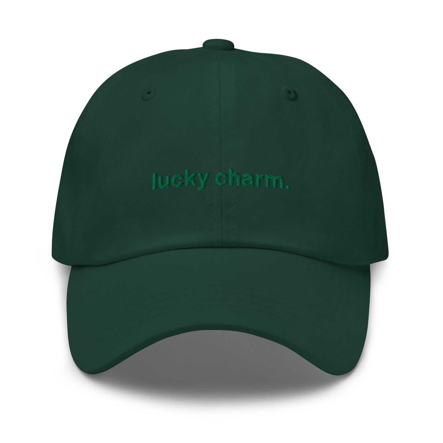 “lucky charm.” & shamrocks trio Embroidered Baseball Hat