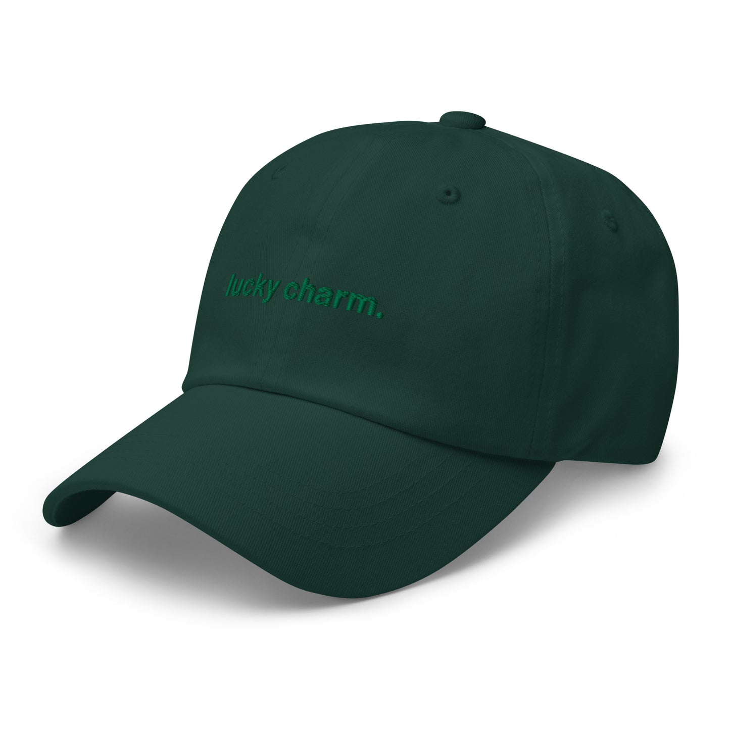 “lucky charm.” & shamrocks trio Embroidered Baseball Hat
