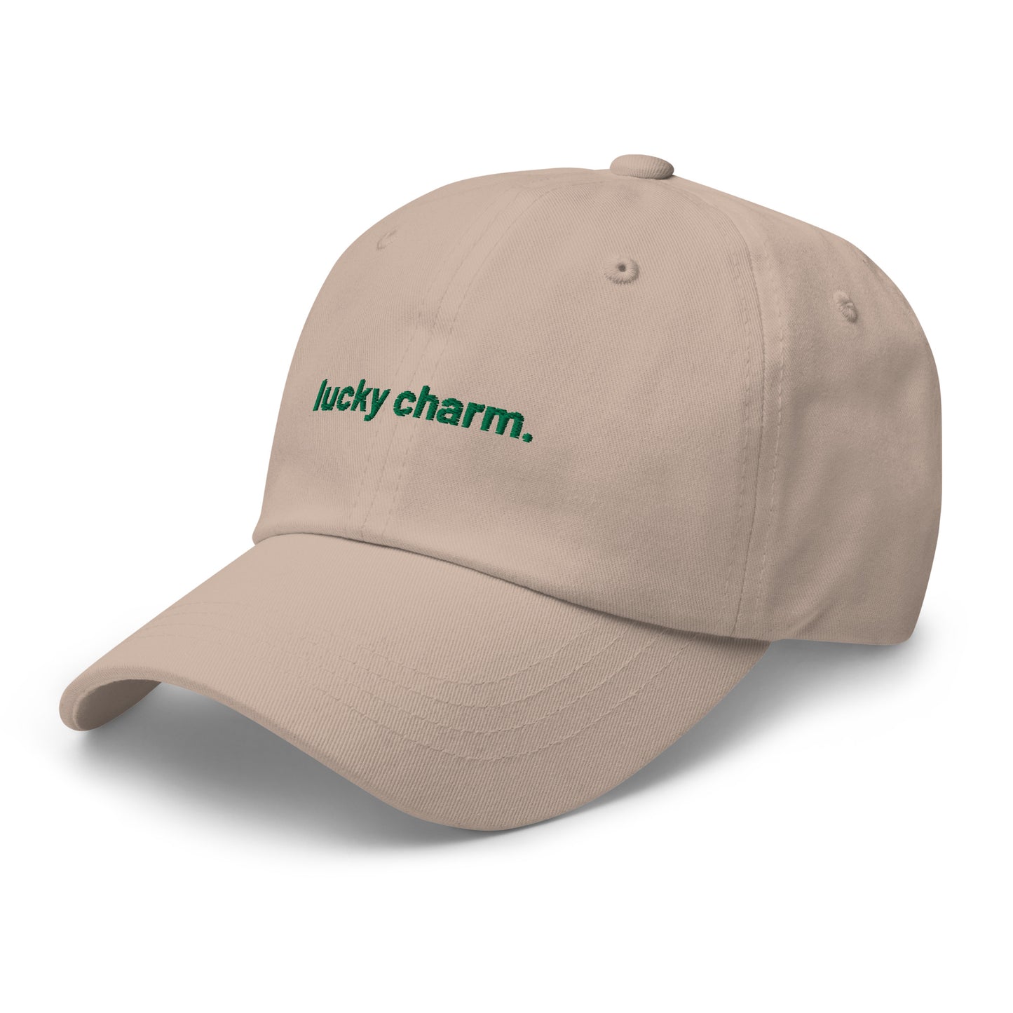 “lucky charm.” & shamrocks trio Embroidered Baseball Hat