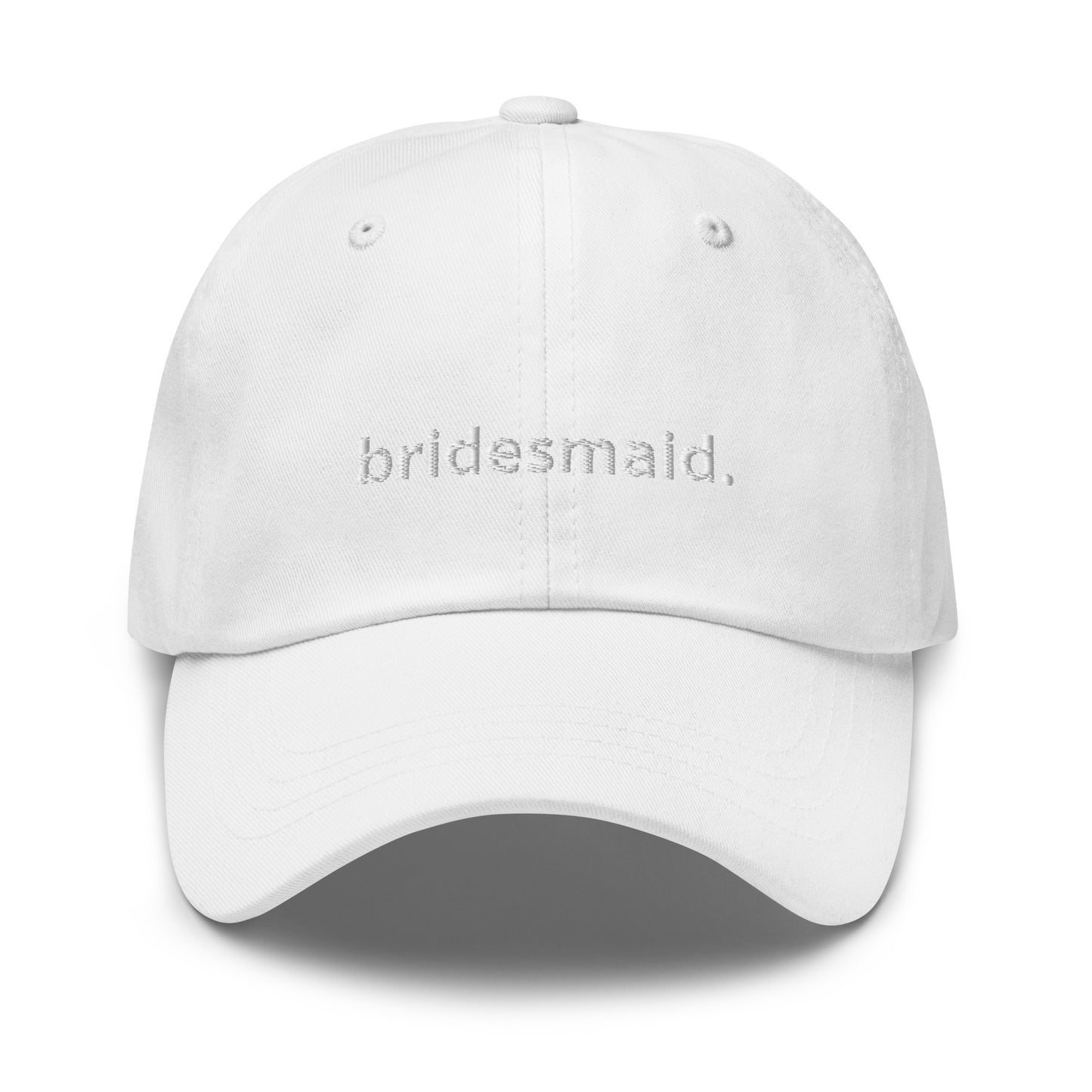 “bridesmaid.” Embroidered Baseball Hat