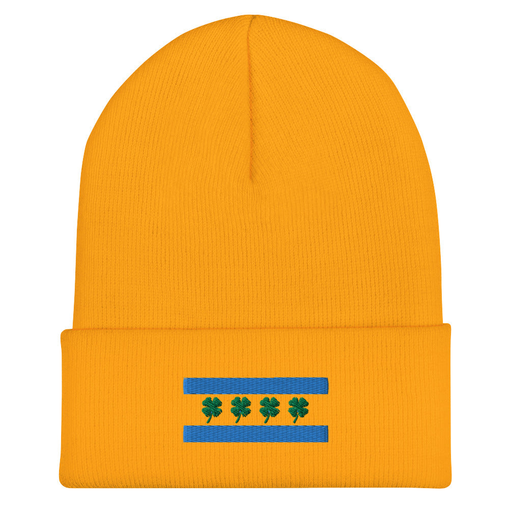 Chi-rish Flag Cuffed Beanie (w/out white stripes)