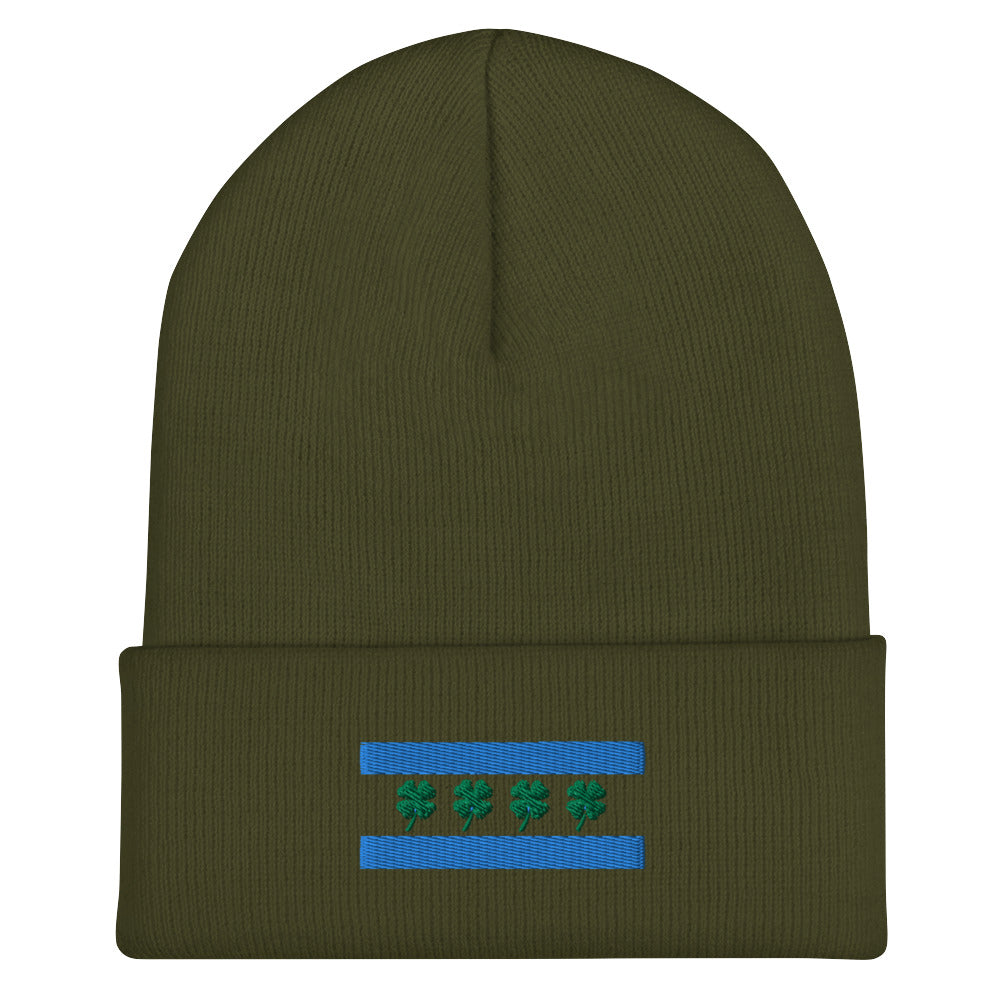 Chi-rish Flag Cuffed Beanie (w/out white stripes)