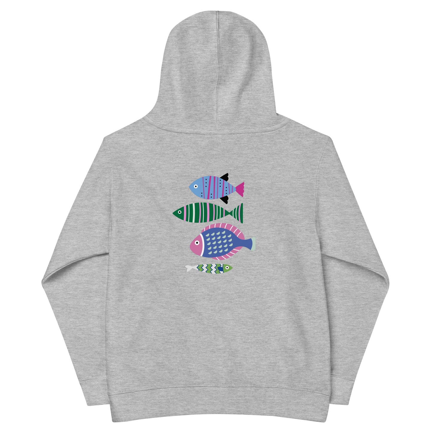 “go fish.” PINK Embroidered Kids fleece hoodie