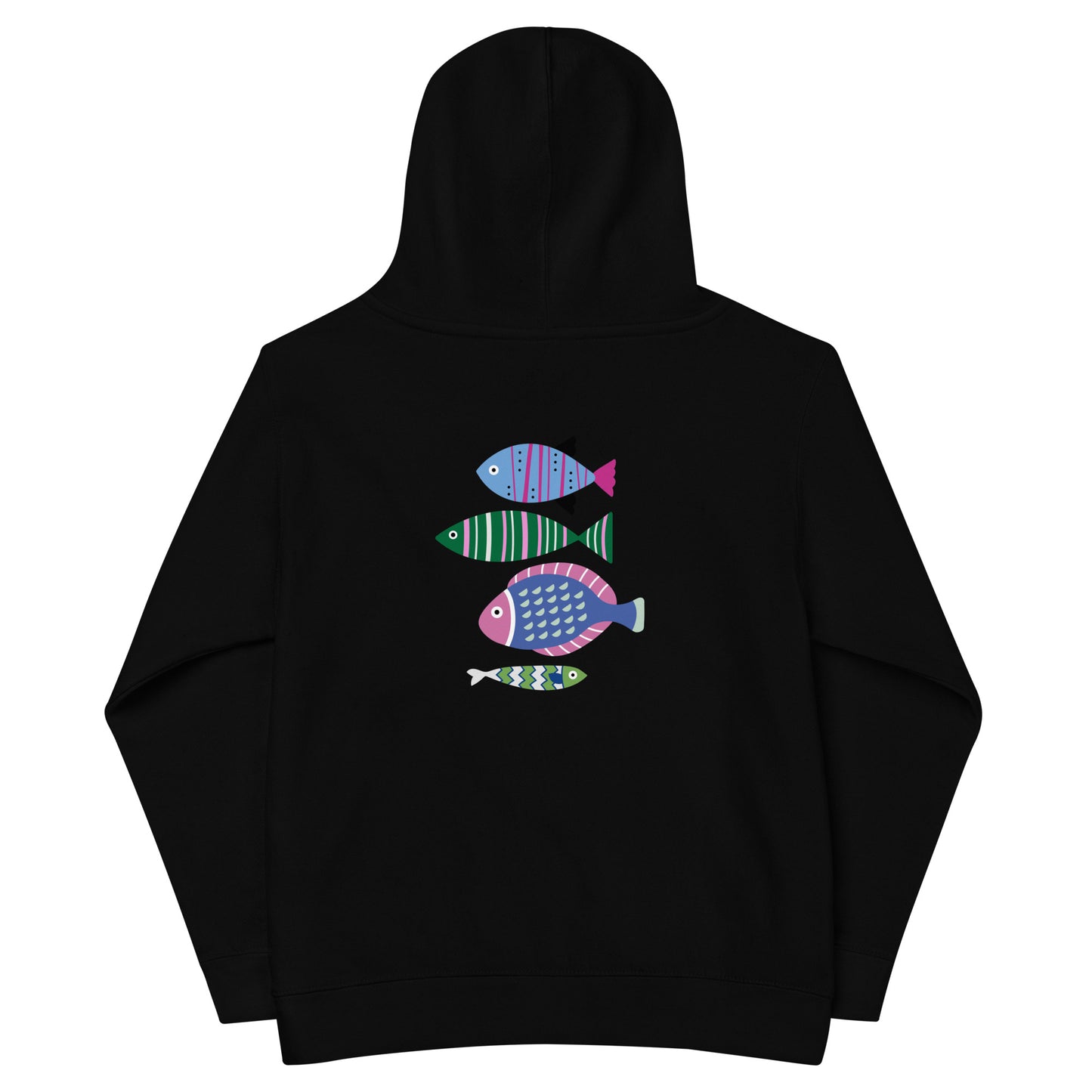 “go fish.” PINK Embroidered Kids fleece hoodie