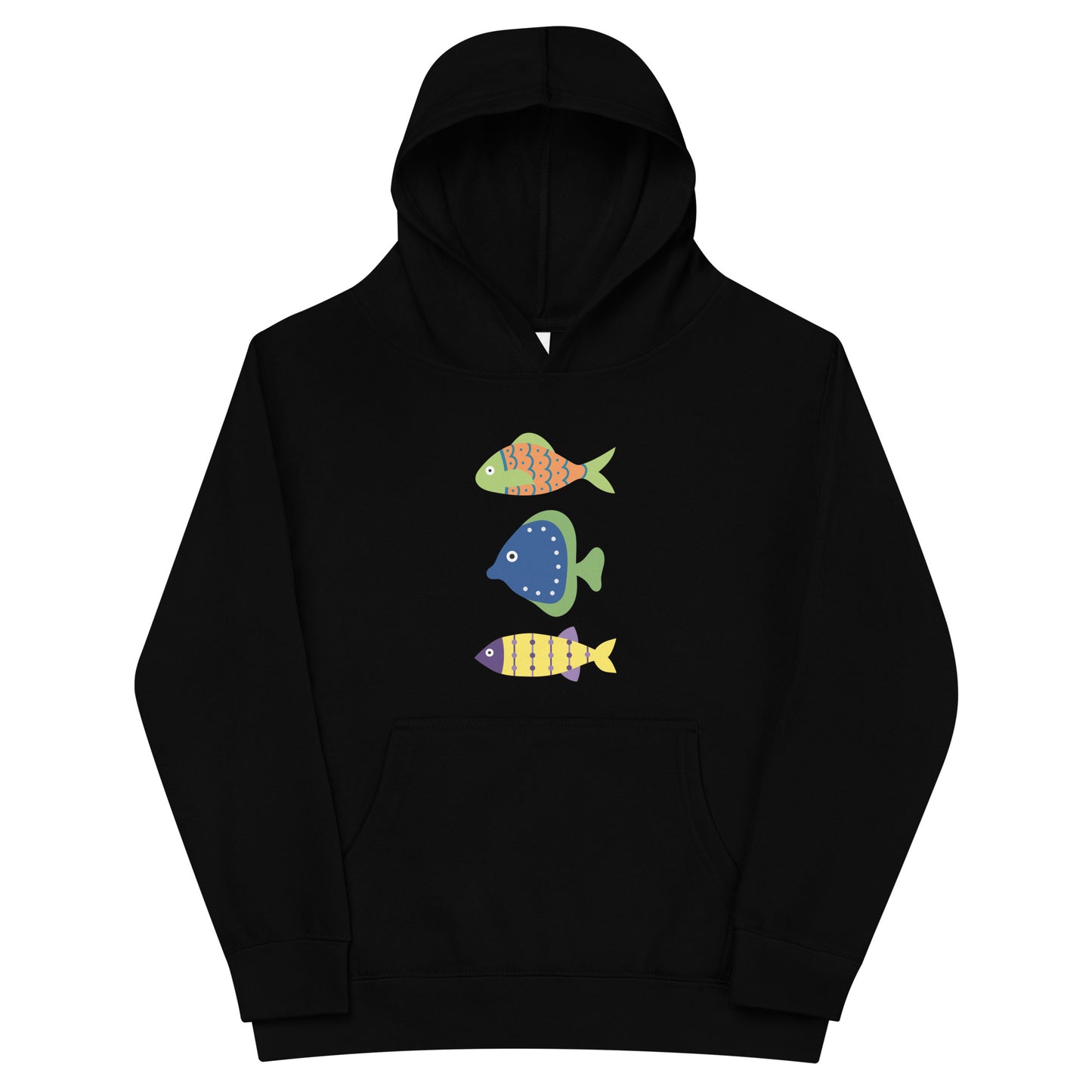 3 Fishes Printed Kids fleece hoodie