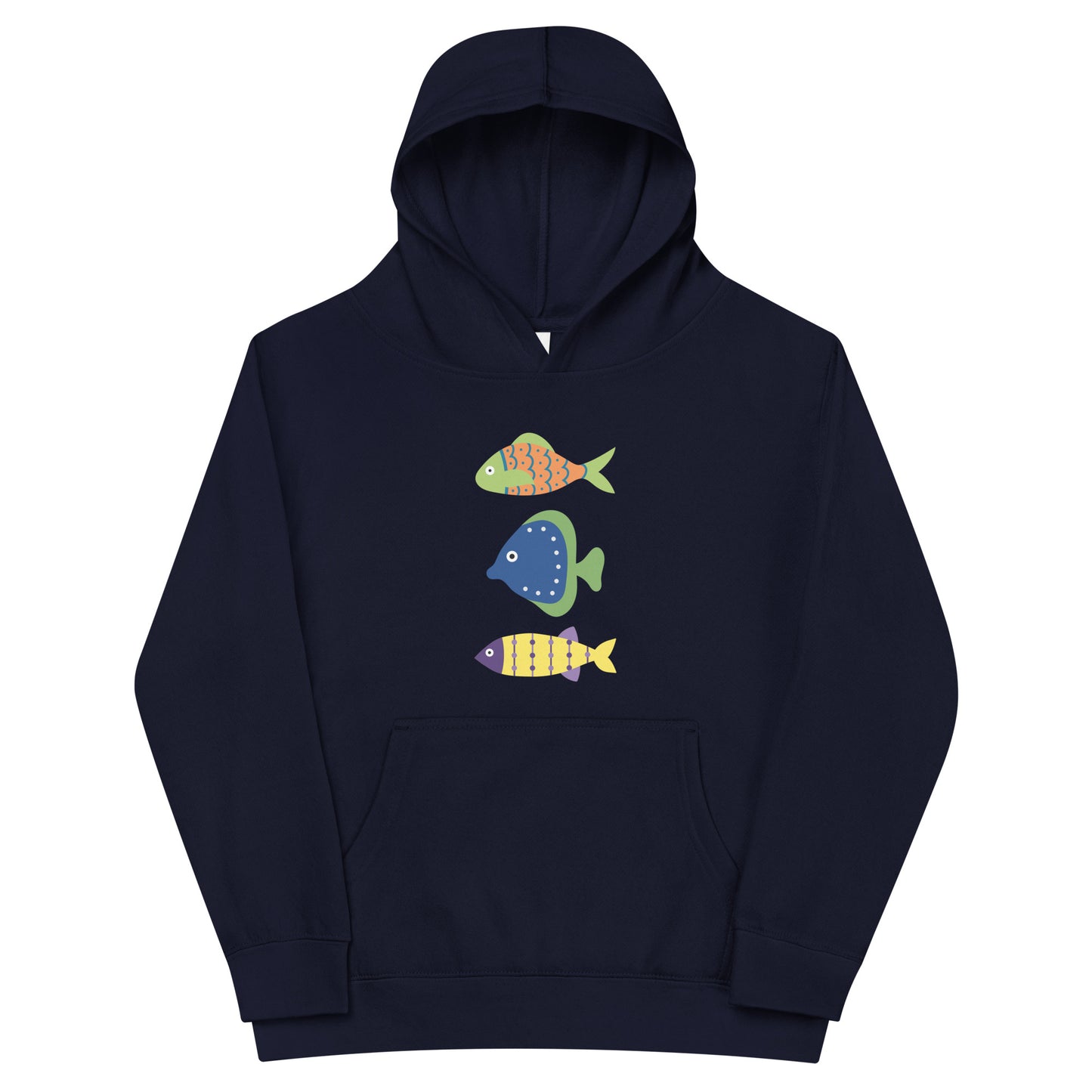 3 Fishes Printed Kids fleece hoodie