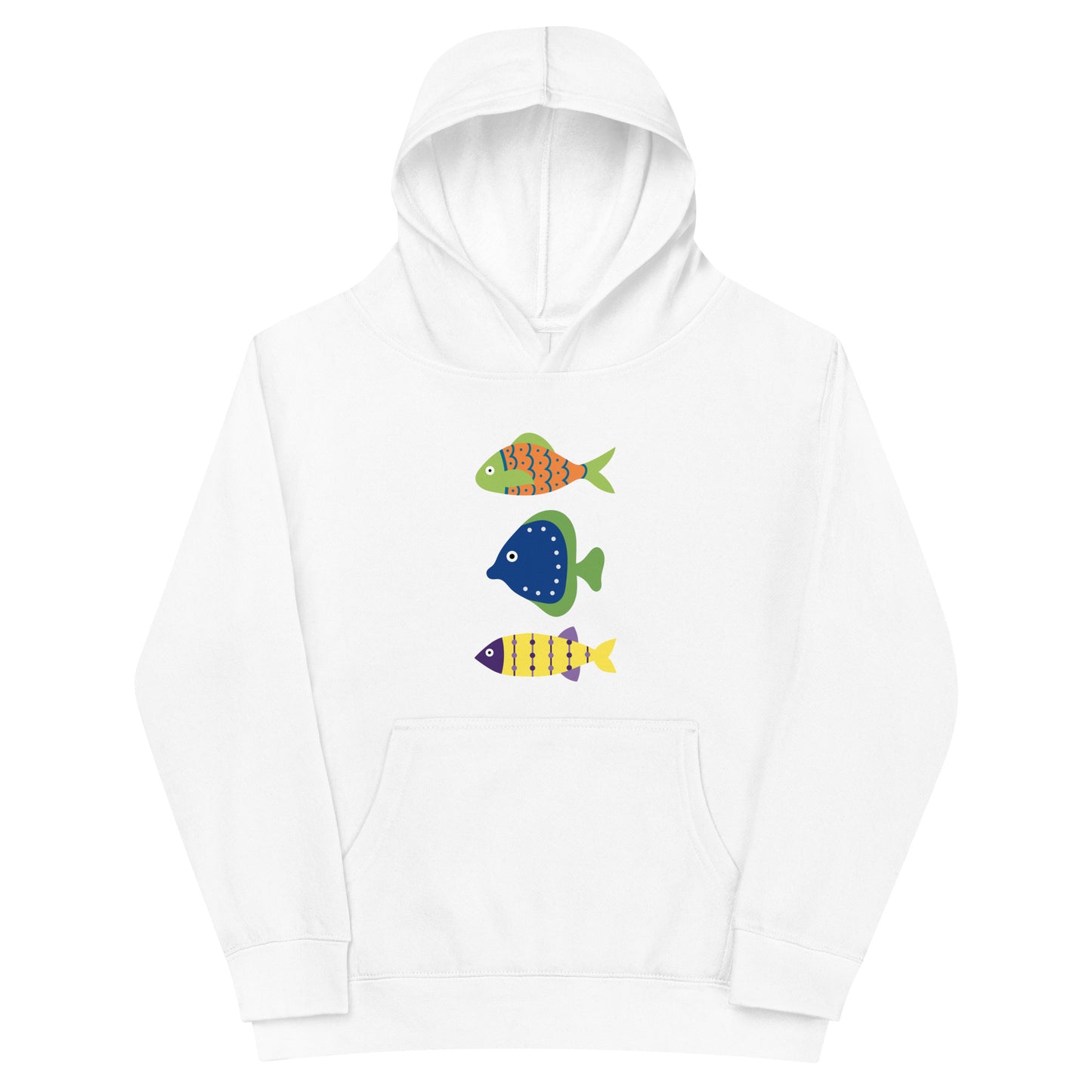 3 Fishes Printed Kids fleece hoodie