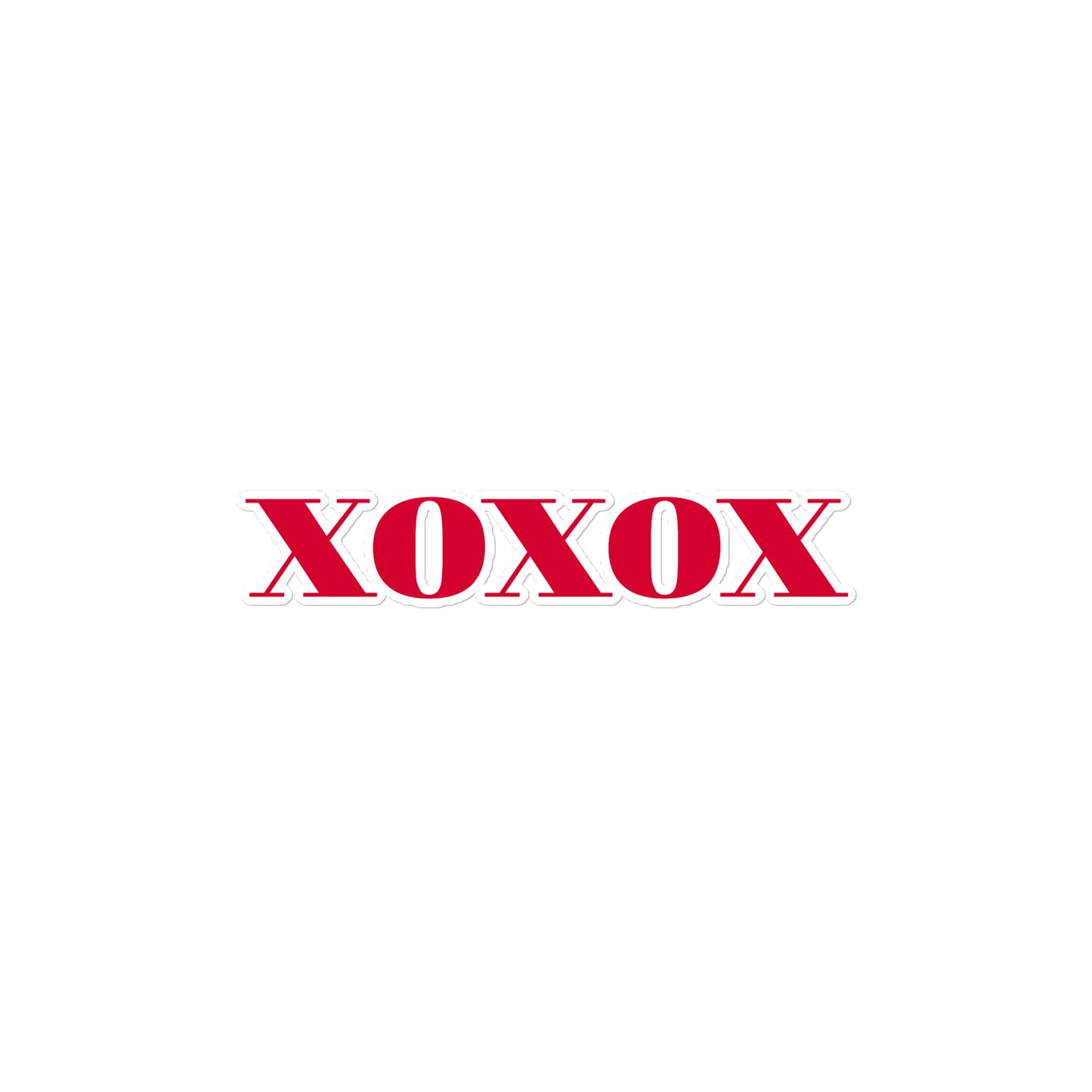 “xoxox” Large Bubble-free stickers
