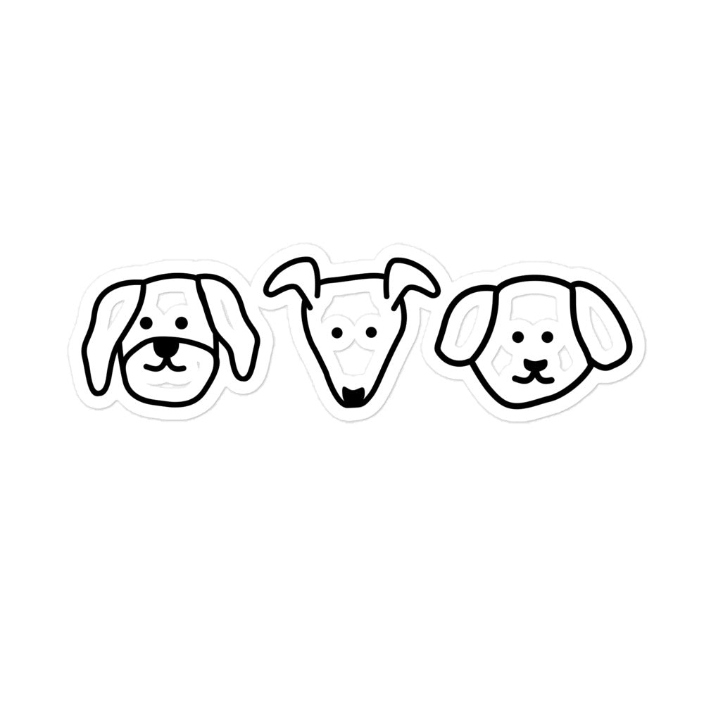 Dogs! Bubble-free stickers