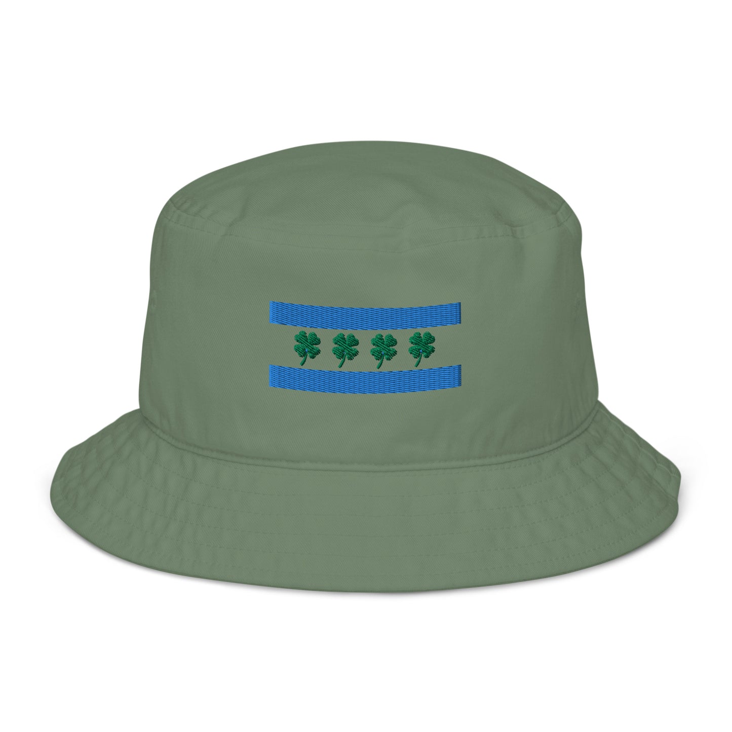 Chi-rish flag Embroidered Organic bucket hat