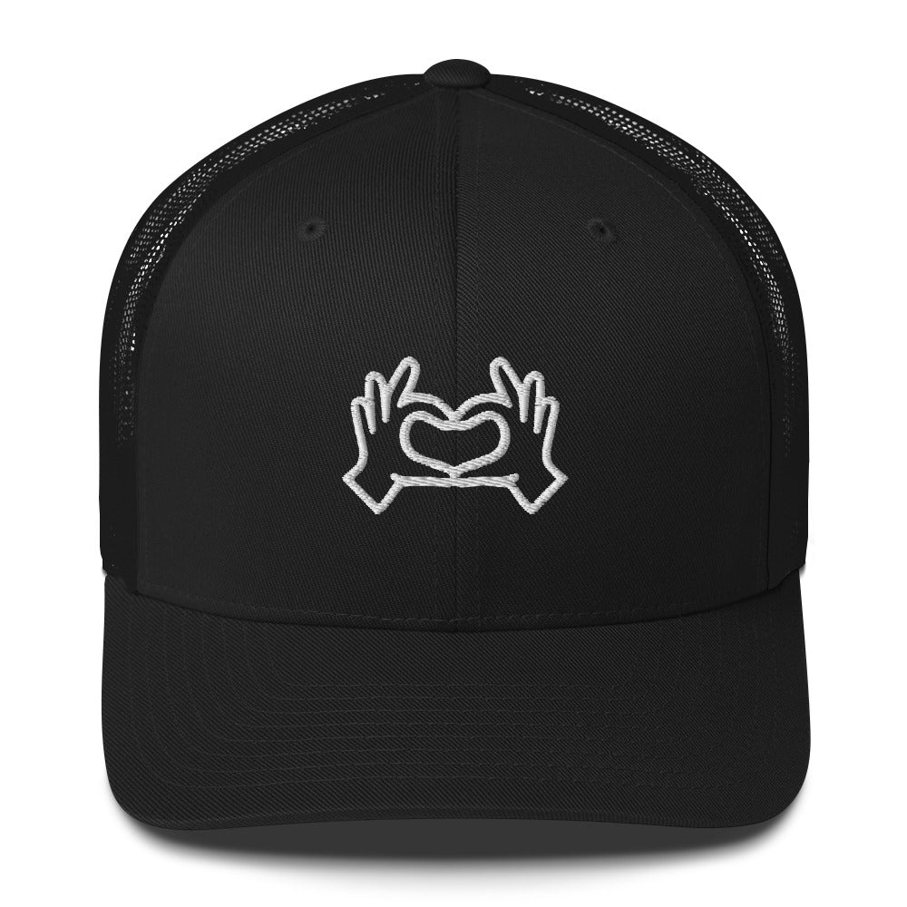 Heart Hands Embroidered Trucker Cap