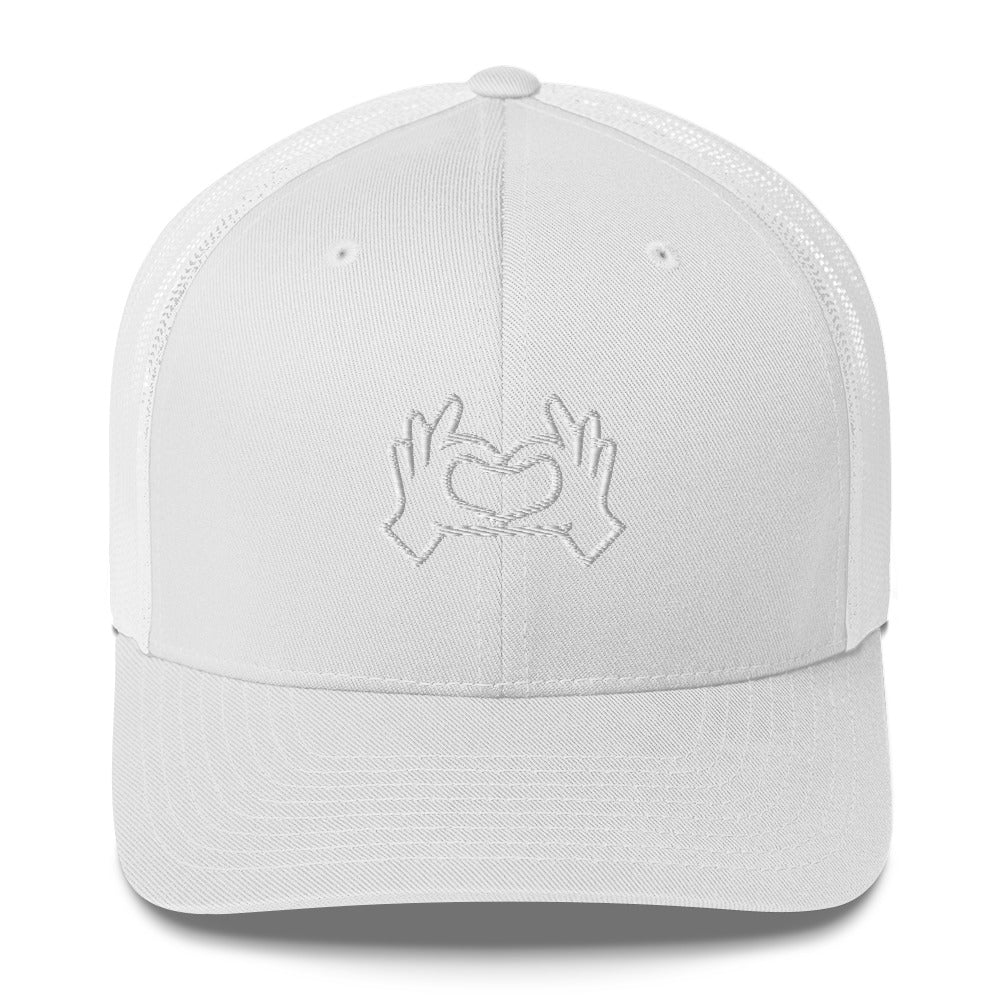 Heart Hands Embroidered Trucker Cap