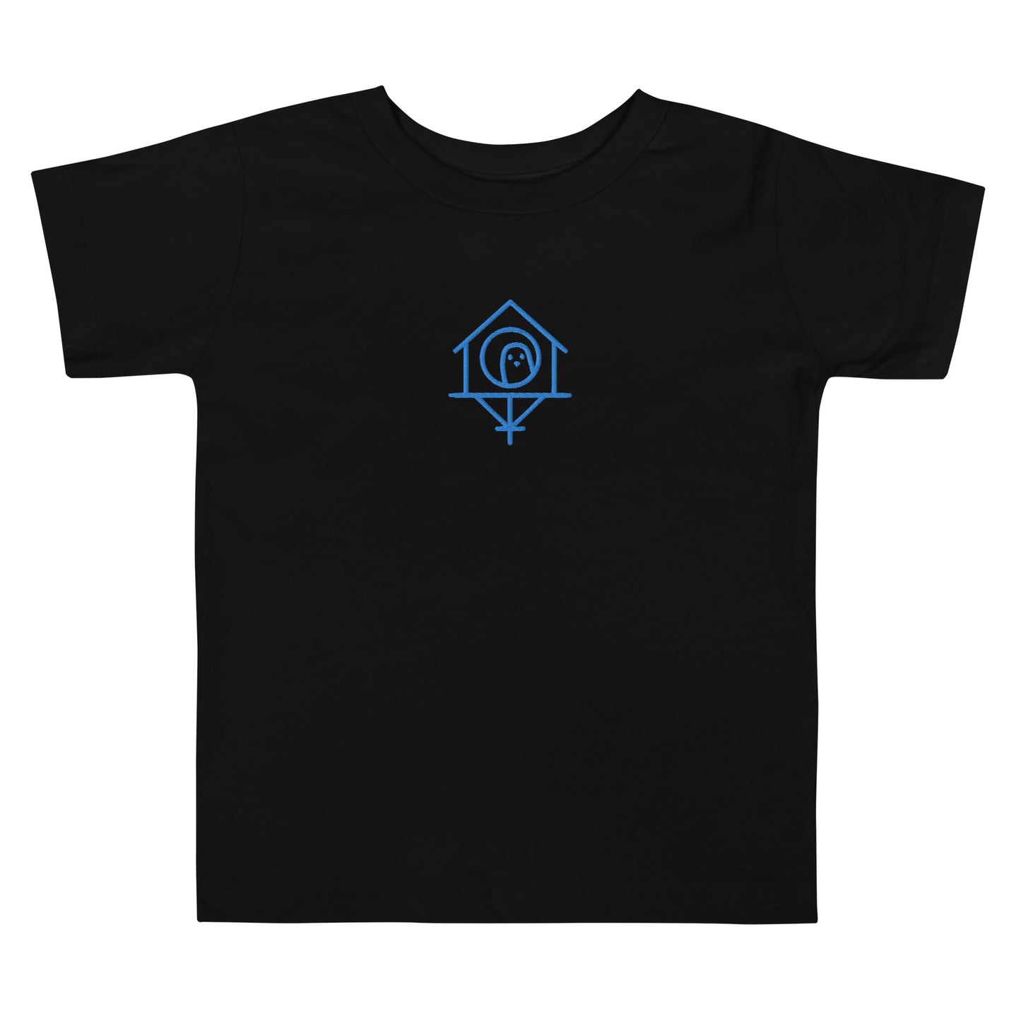 Blue Birdhouse Embroidered Toddler Short Sleeve Tee