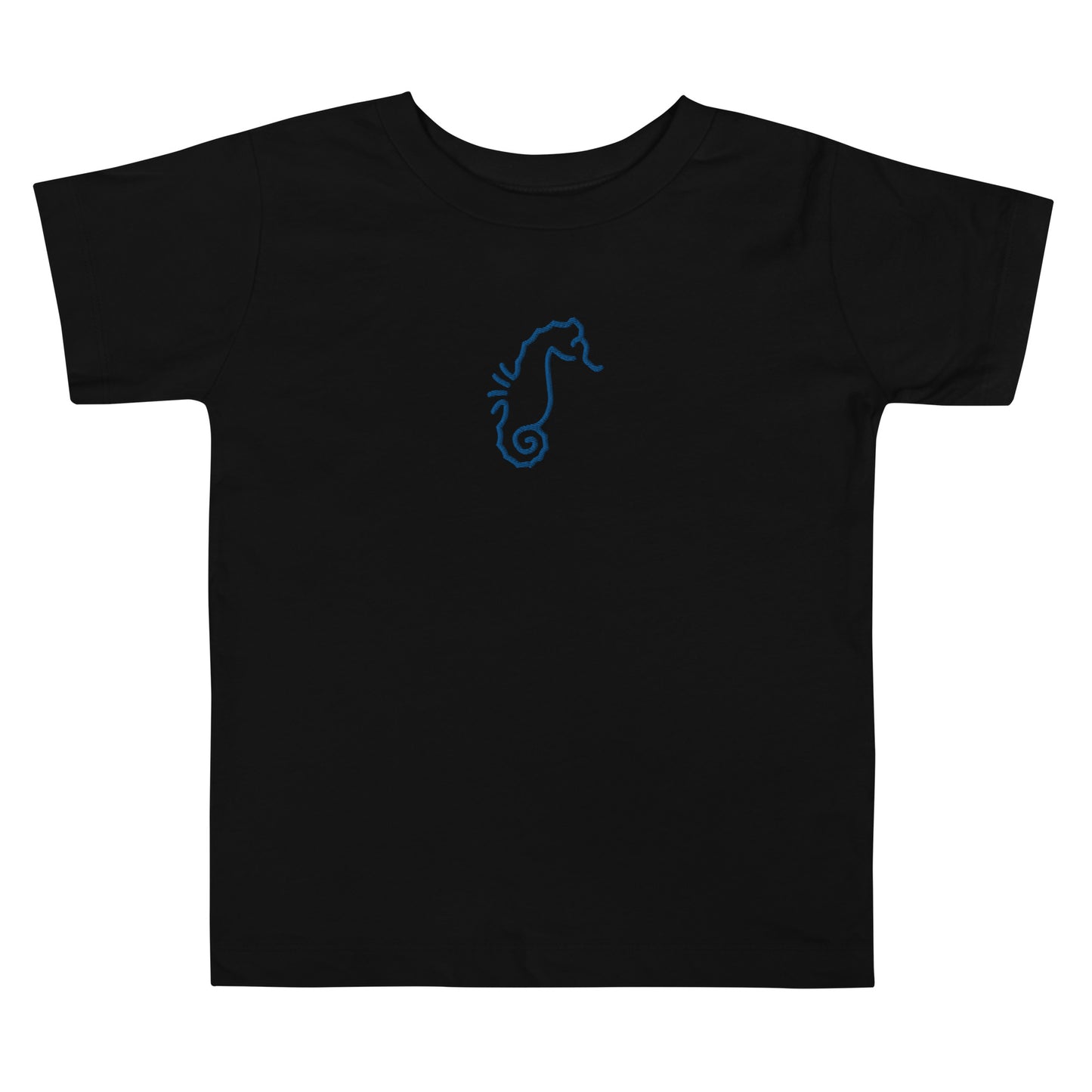 Royal Seahorse Embroidered Toddler Short Sleeve Tee