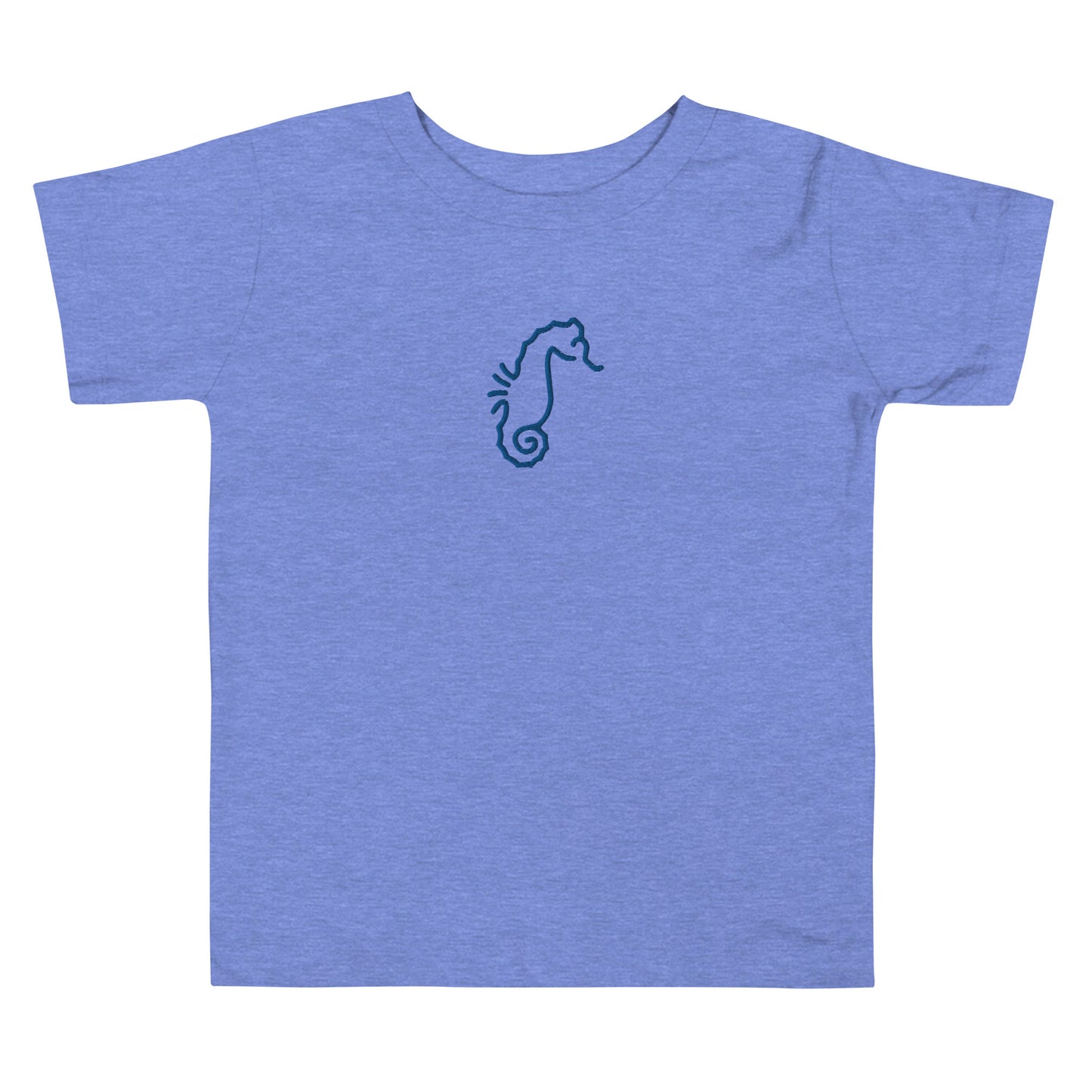 Royal Seahorse Embroidered Toddler Short Sleeve Tee