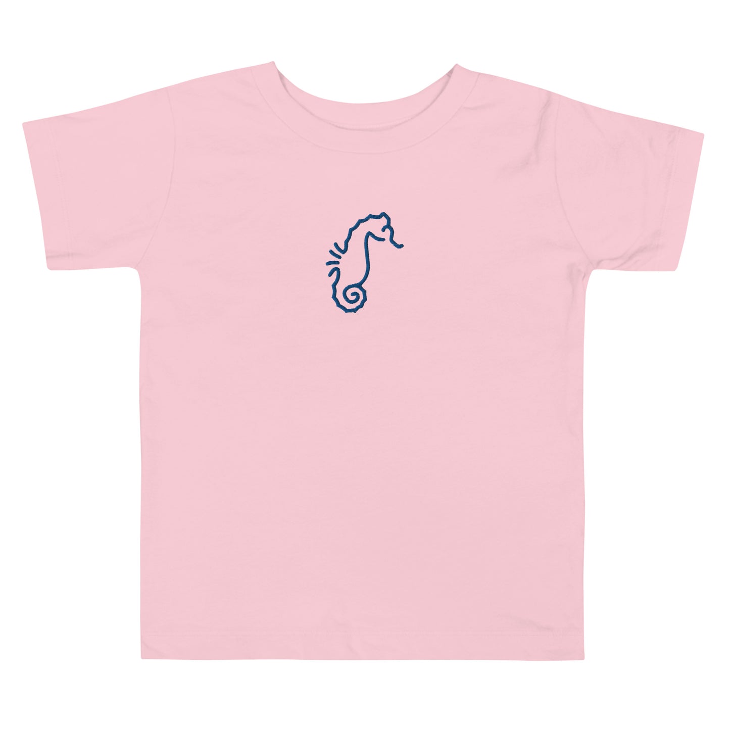 Royal Seahorse Embroidered Toddler Short Sleeve Tee