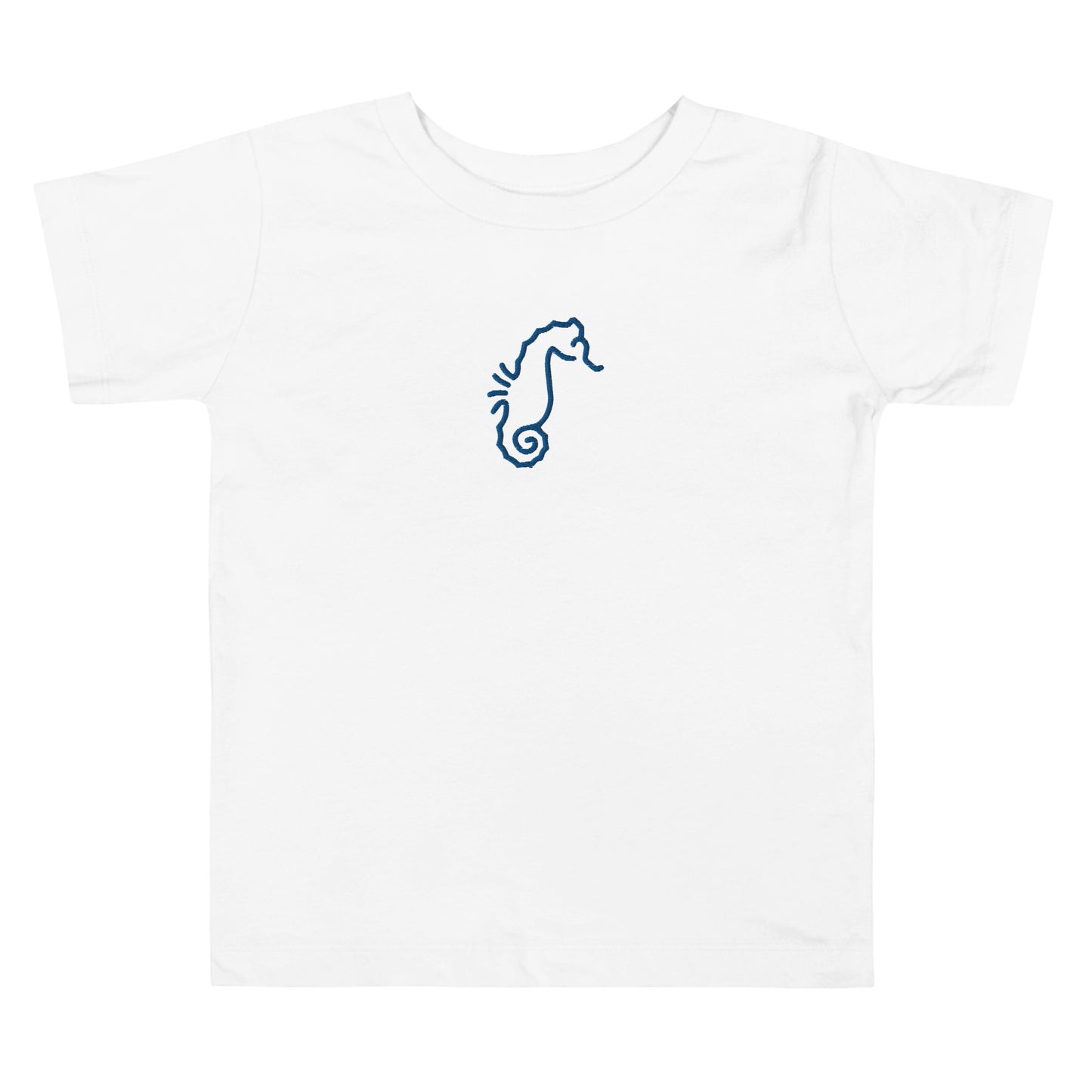 Royal Seahorse Embroidered Toddler Short Sleeve Tee