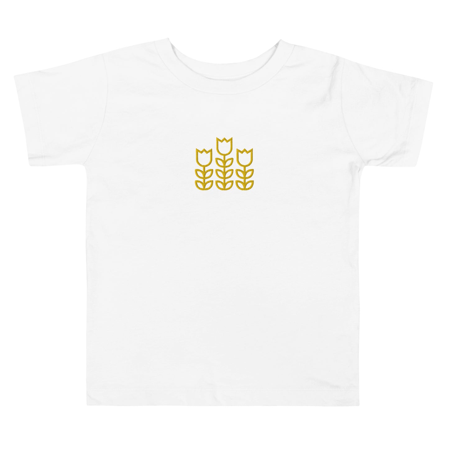 Tulips Embroidered Toddler Short Sleeve Tee
