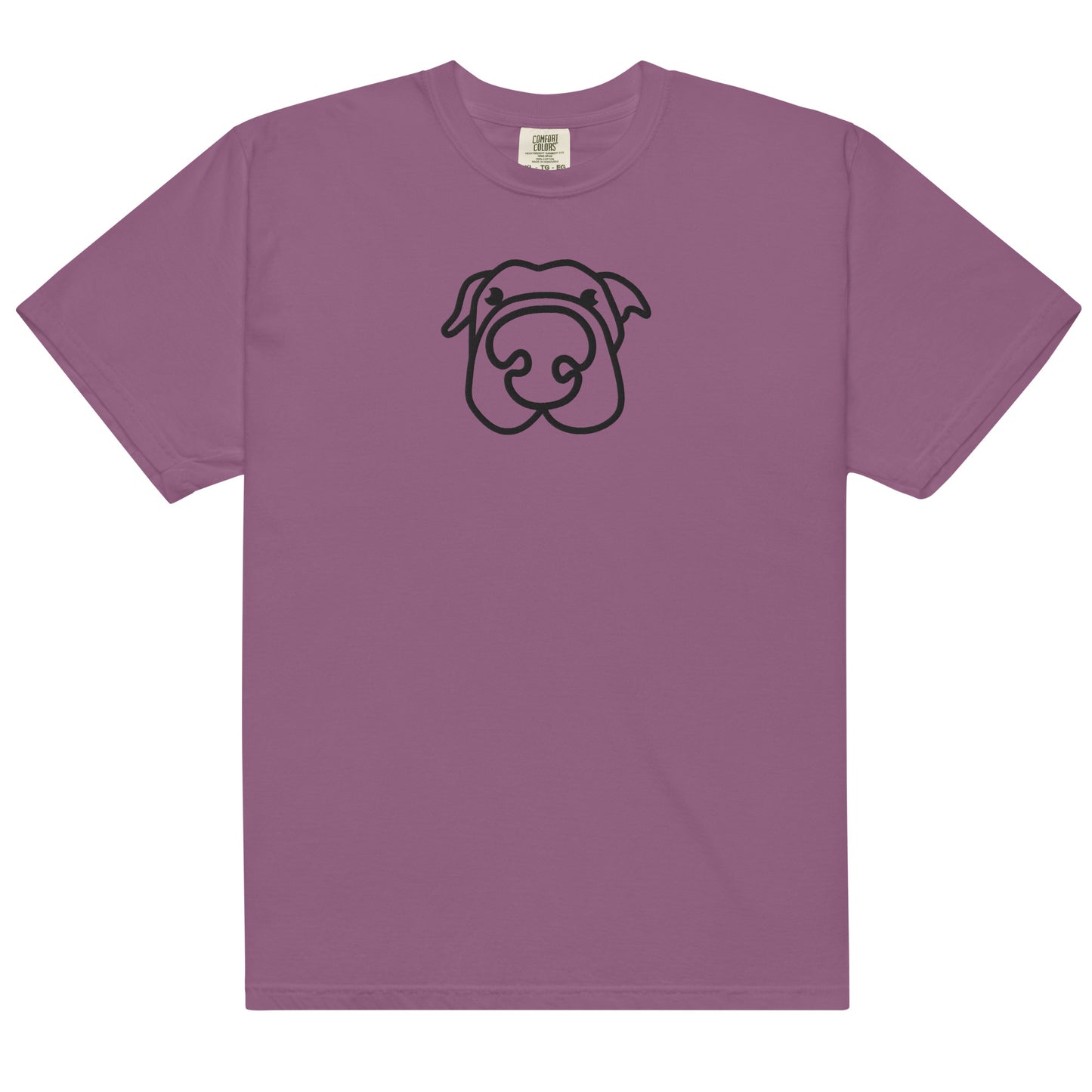 Dog! Embroidered Unisex garment-dyed heavyweight t-shirt