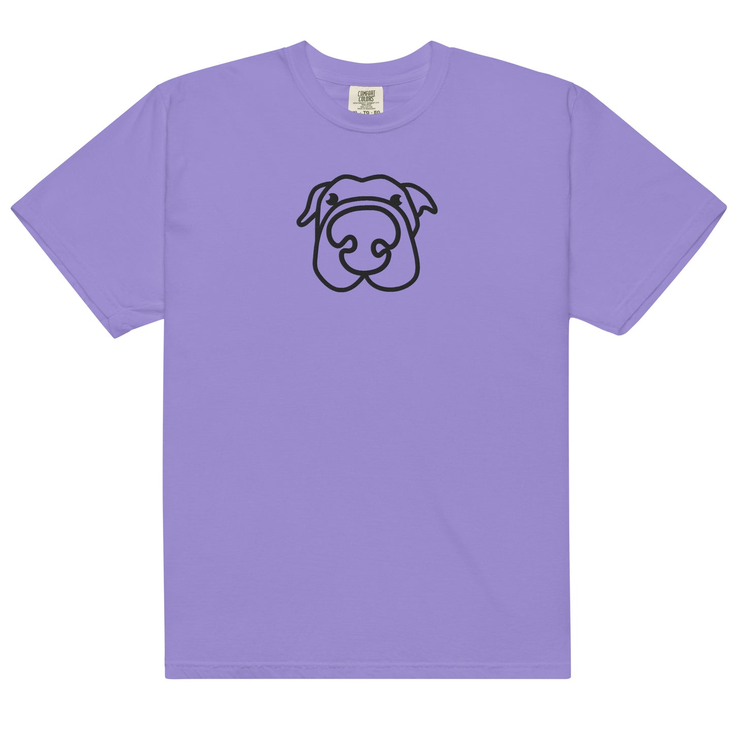 Dog! Embroidered Unisex garment-dyed heavyweight t-shirt