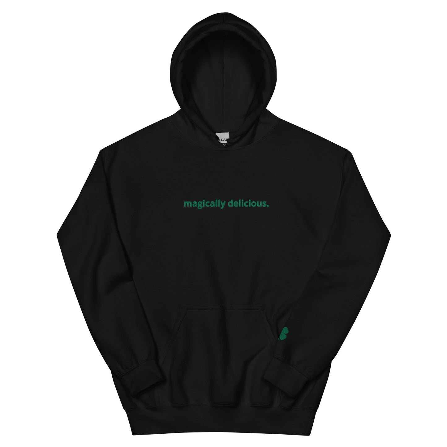 Shamrock & “magically delicious.” Embroidered Unisex Hoodie
