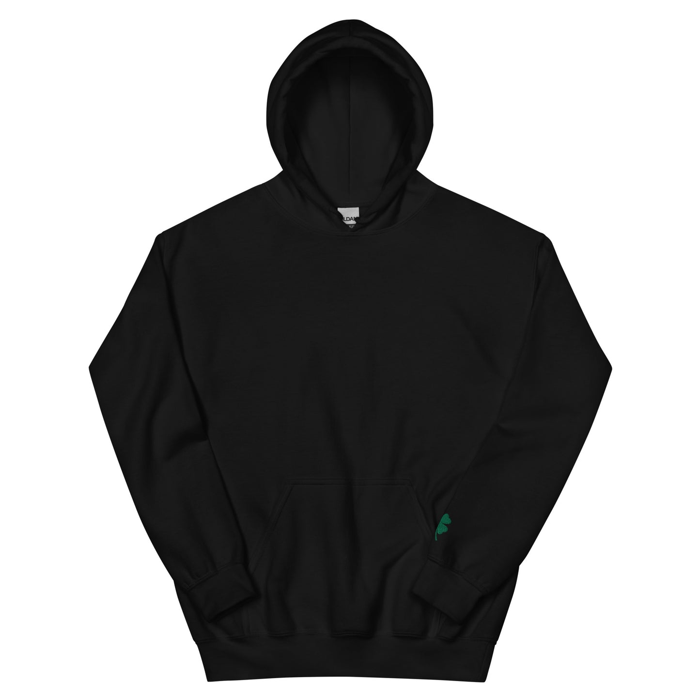 Chi-rish flag (Printed back) and Shamrock (Embroidered sleeve) Unisex Hoodie with white stripe