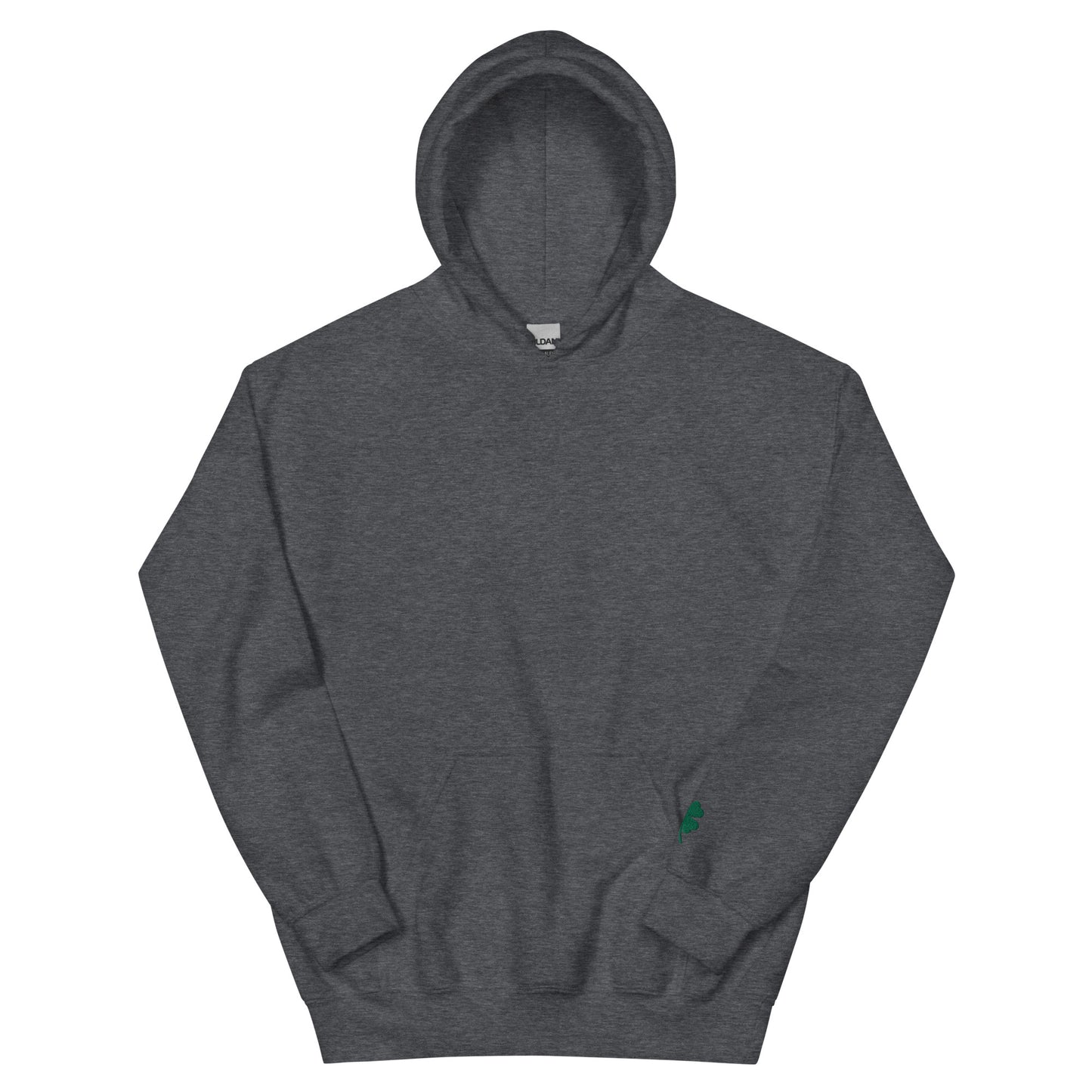 Chi-rish flag (Printed back) and Shamrock (Embroidered sleeve) Unisex Hoodie with white stripe