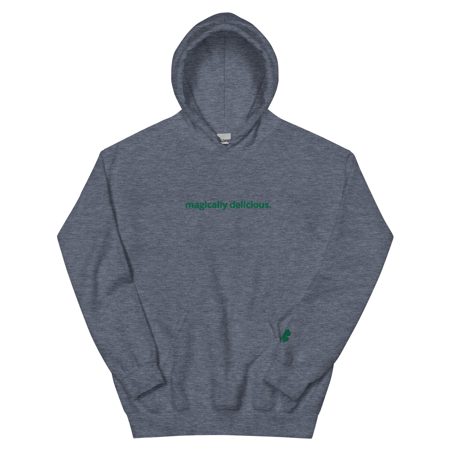 Shamrock & “magically delicious.” Embroidered Unisex Hoodie