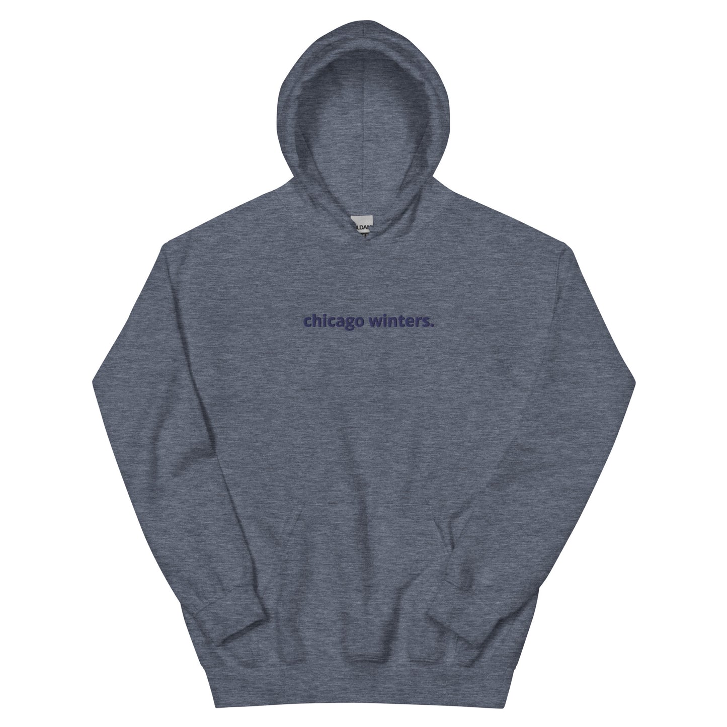 “chicago winters.” (Embroidered front) & Forecast (printed back) Unisex Hoodie