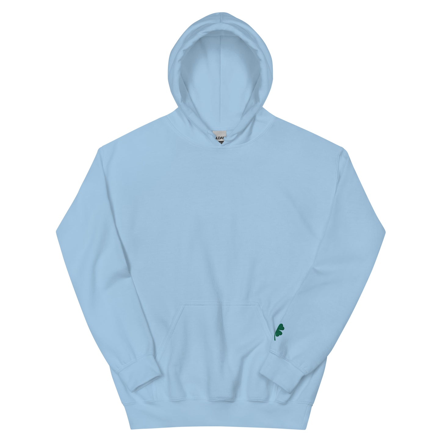 Chi-rish flag (Printed back) and Shamrock (Embroidered sleeve) Unisex Hoodie with white stripe