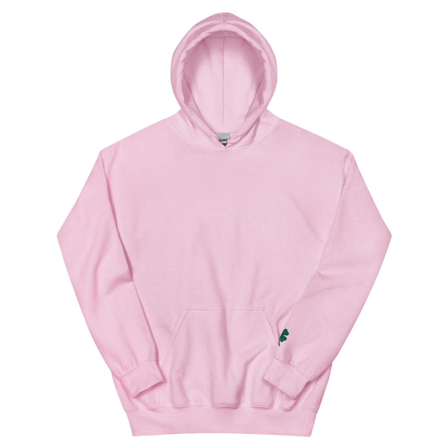 Chi-rish flag (Printed back) and Shamrock (Embroidered sleeve) Unisex Hoodie with white stripe