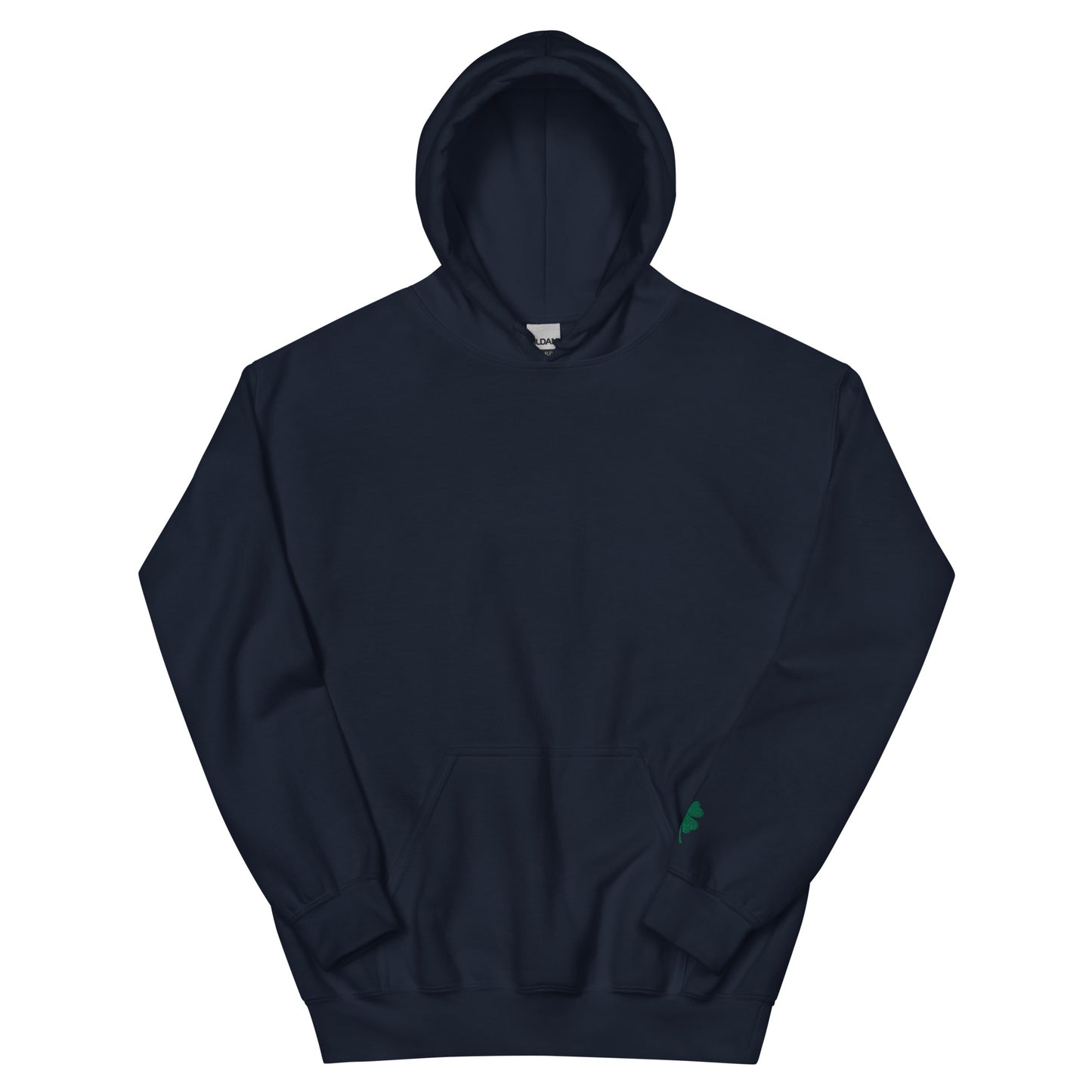 Chi-rish flag (Printed back) and Shamrock (Embroidered sleeve) Unisex Hoodie with white stripe