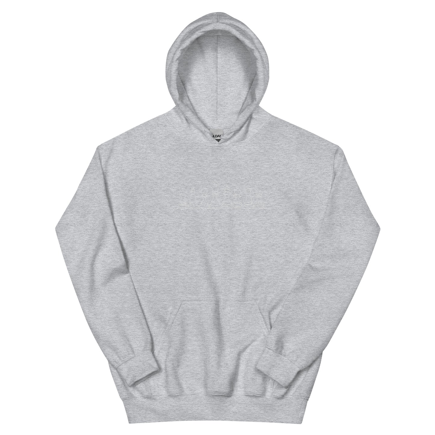 Chess Pieces line drawing Embroidered Unisex Hoodie