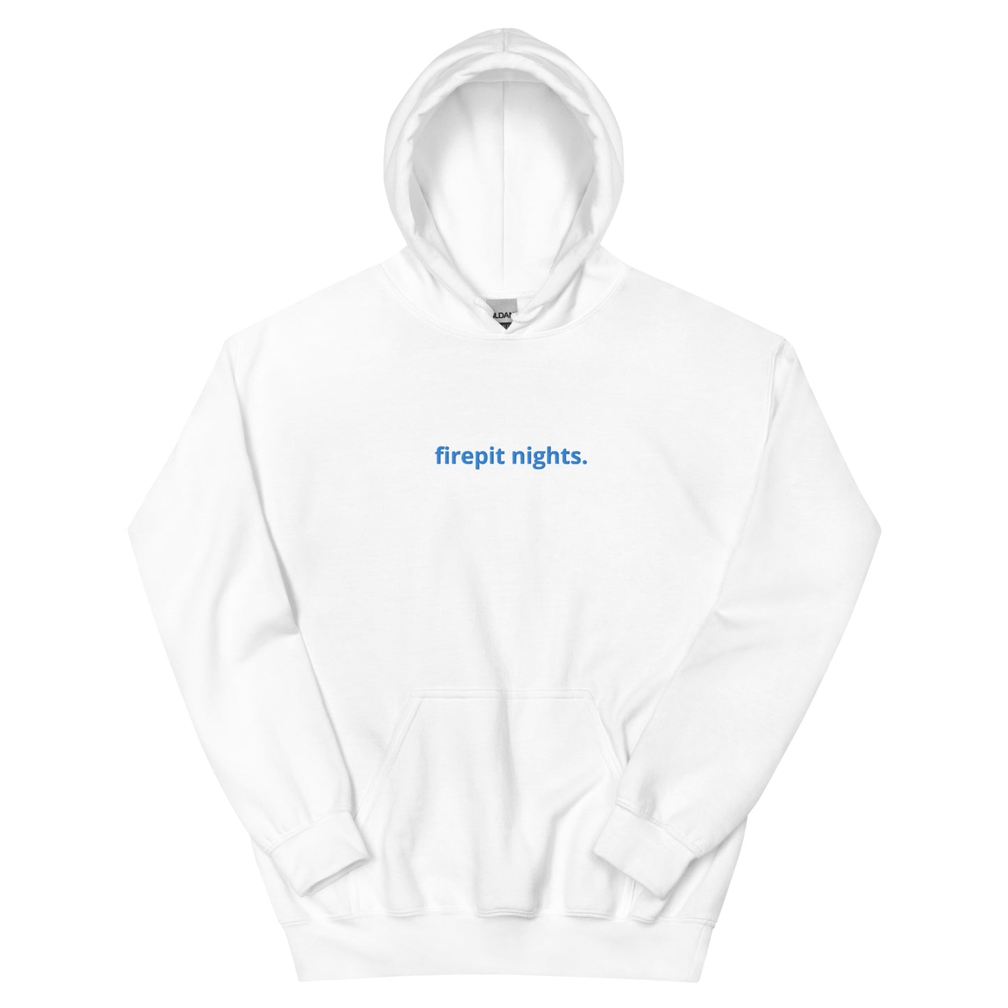 “firepit nights.” Embroidered Unisex Hoodie