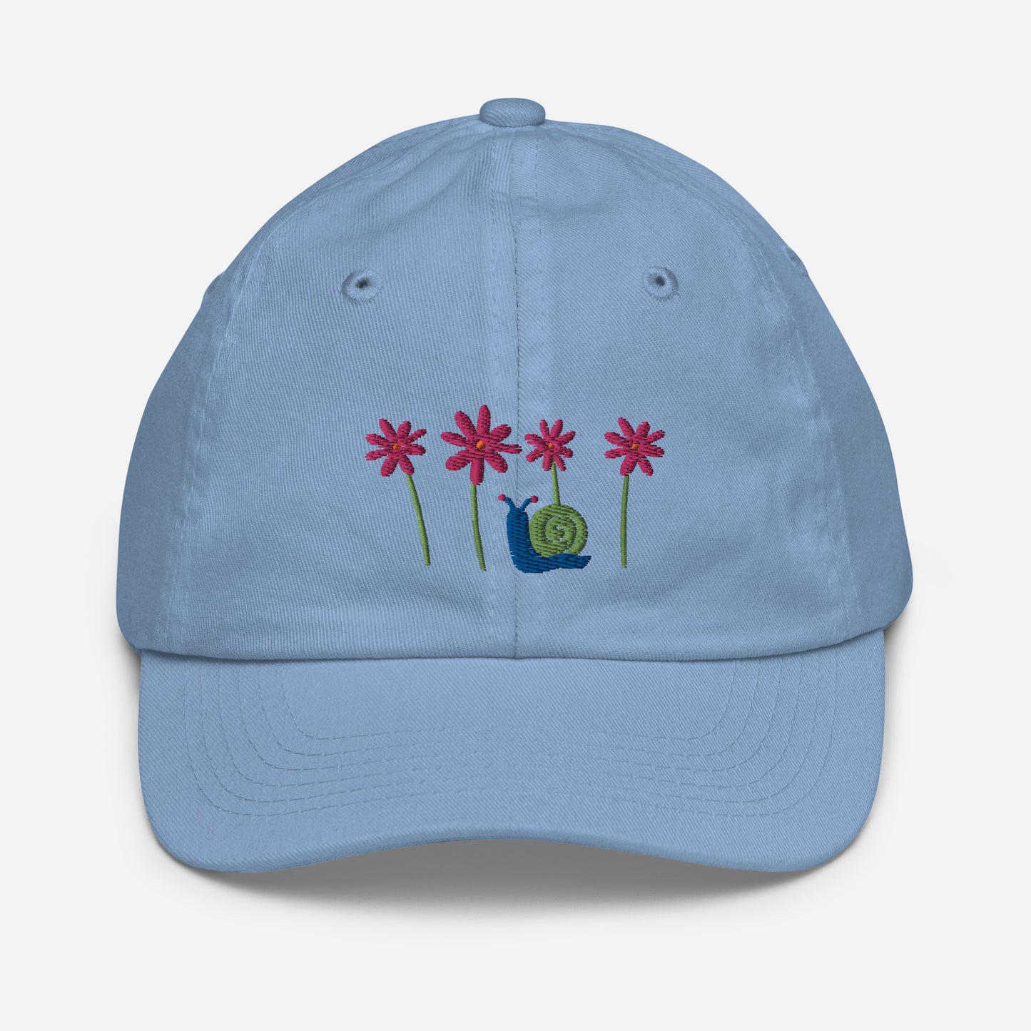 Flowers & Snail Youth baseball cap