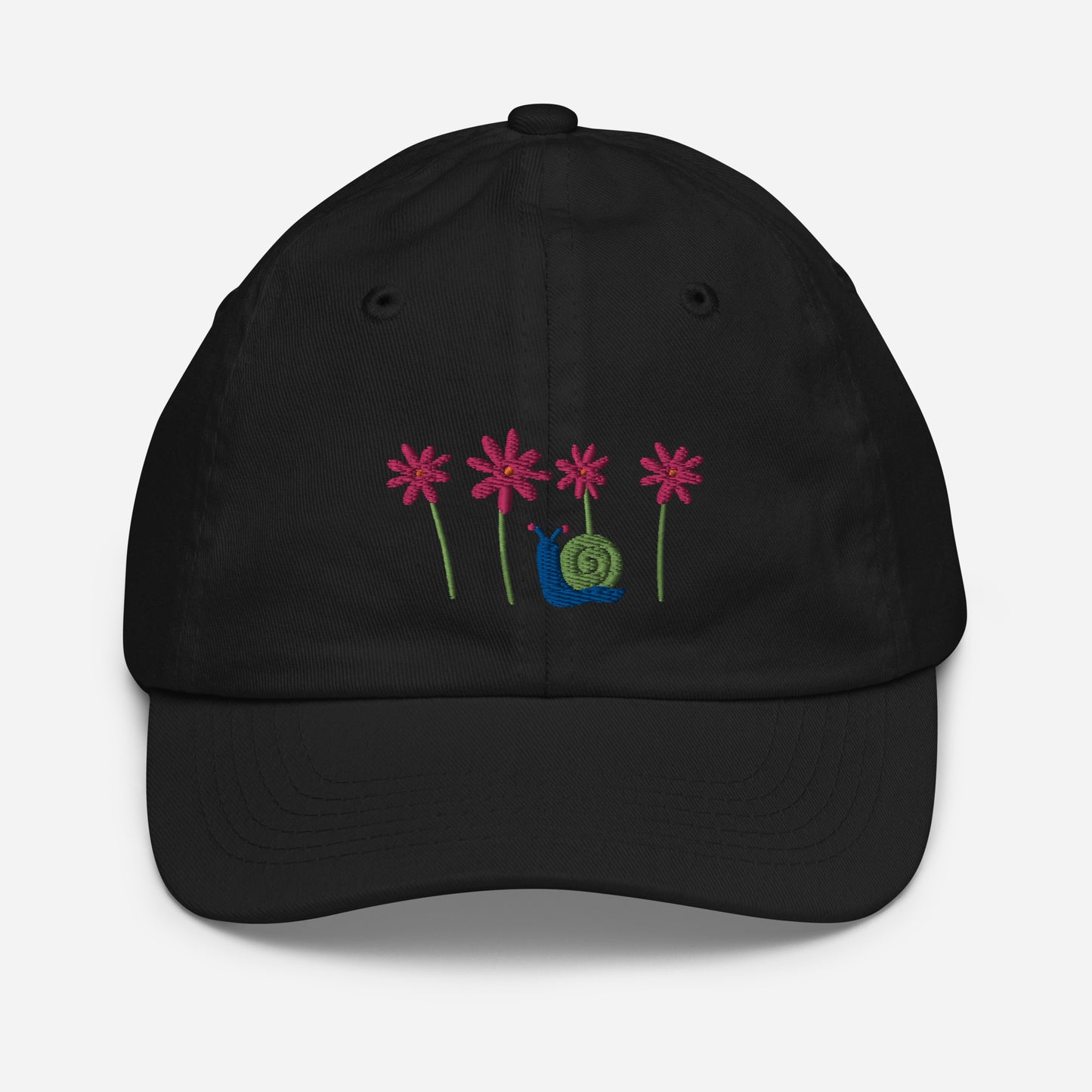 Flowers & Snail Youth baseball cap