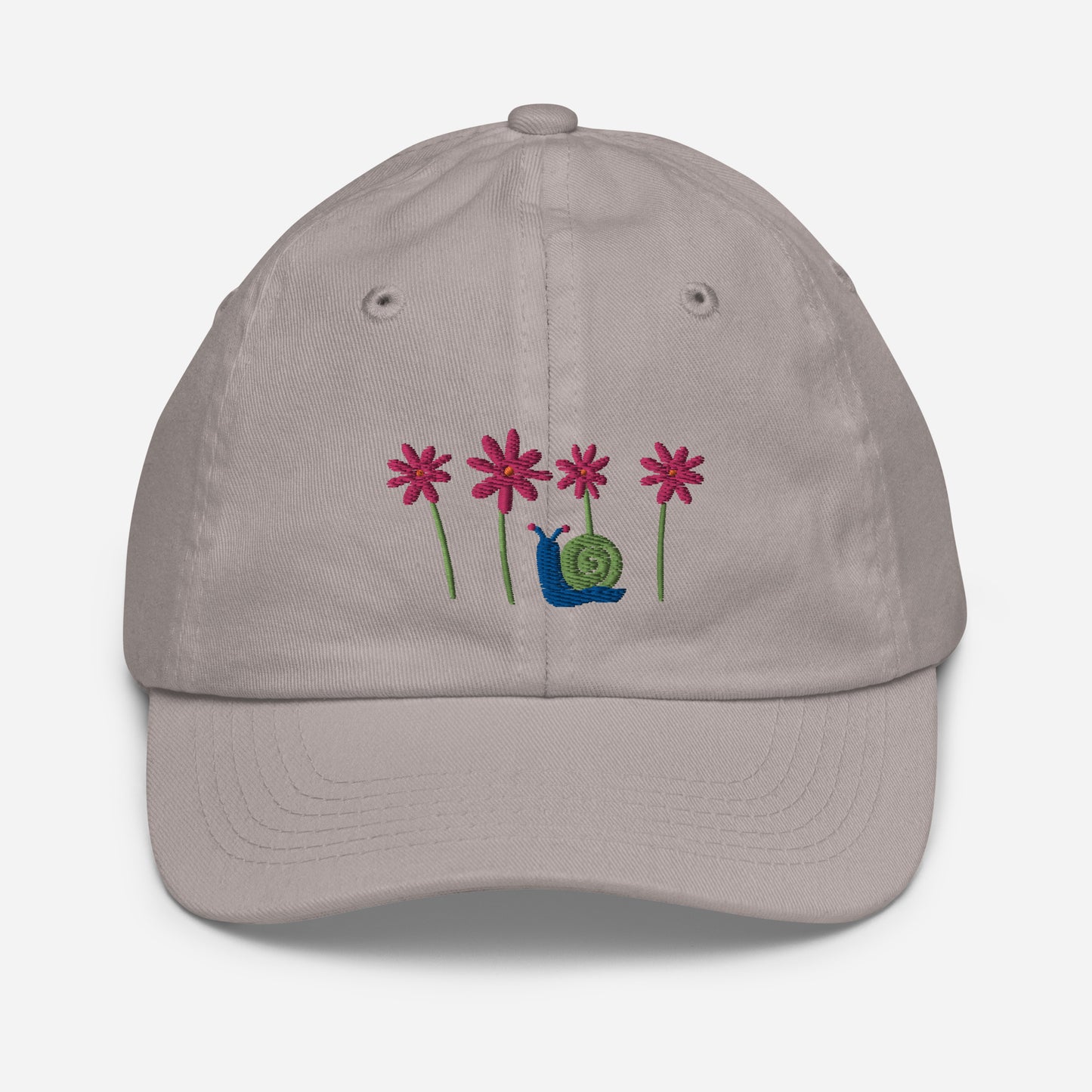 Flowers & Snail Youth baseball cap