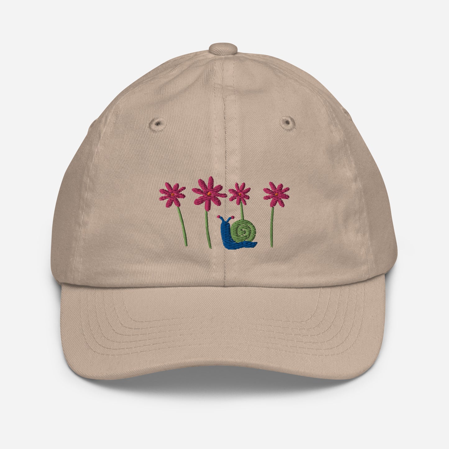 Flowers & Snail Youth baseball cap