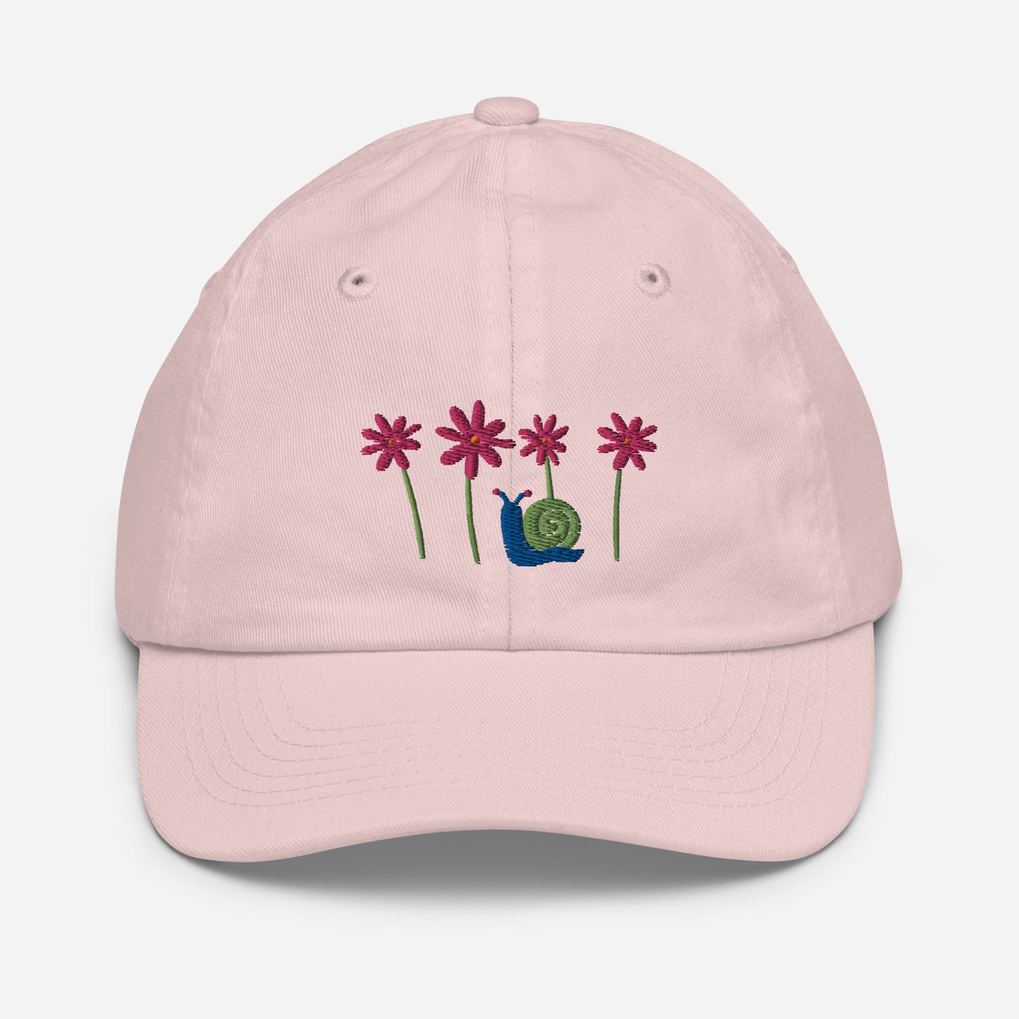 Flowers & Snail Youth baseball cap