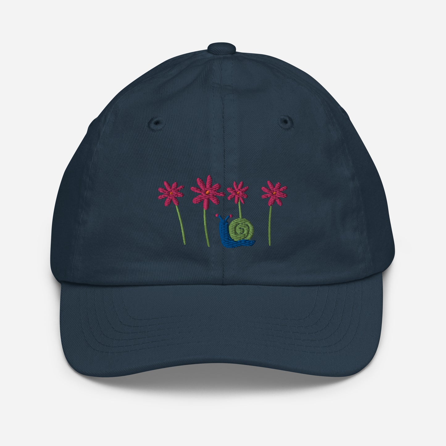 Flowers & Snail Youth baseball cap